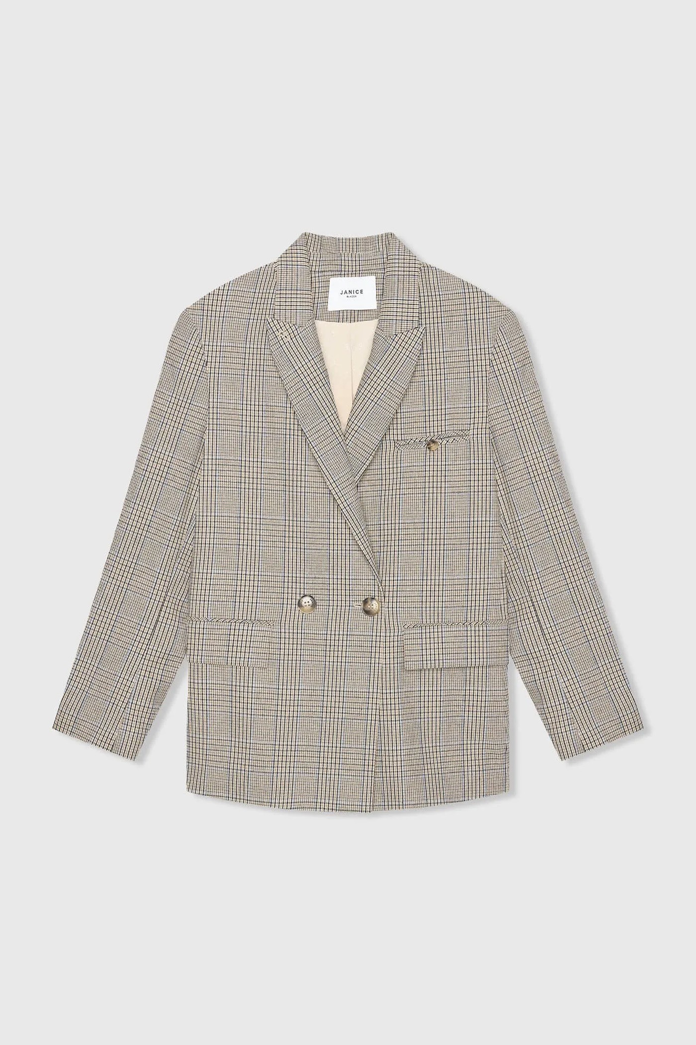 Blazer Dames Ruit Jones Beige