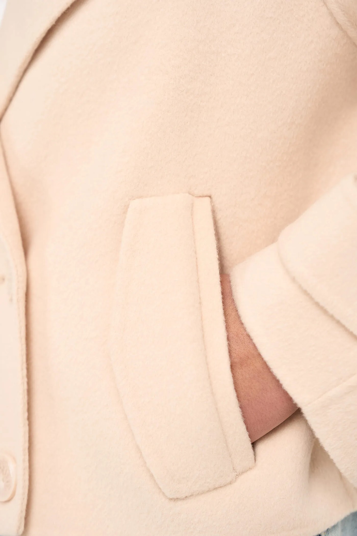 Korte Cashmere Jas Trenchcoat Double Face Peach Floyd