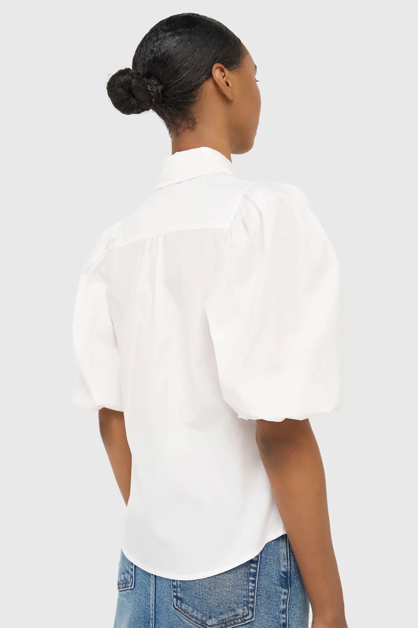 Witte Katoenen Blouse Dames Lars Wit