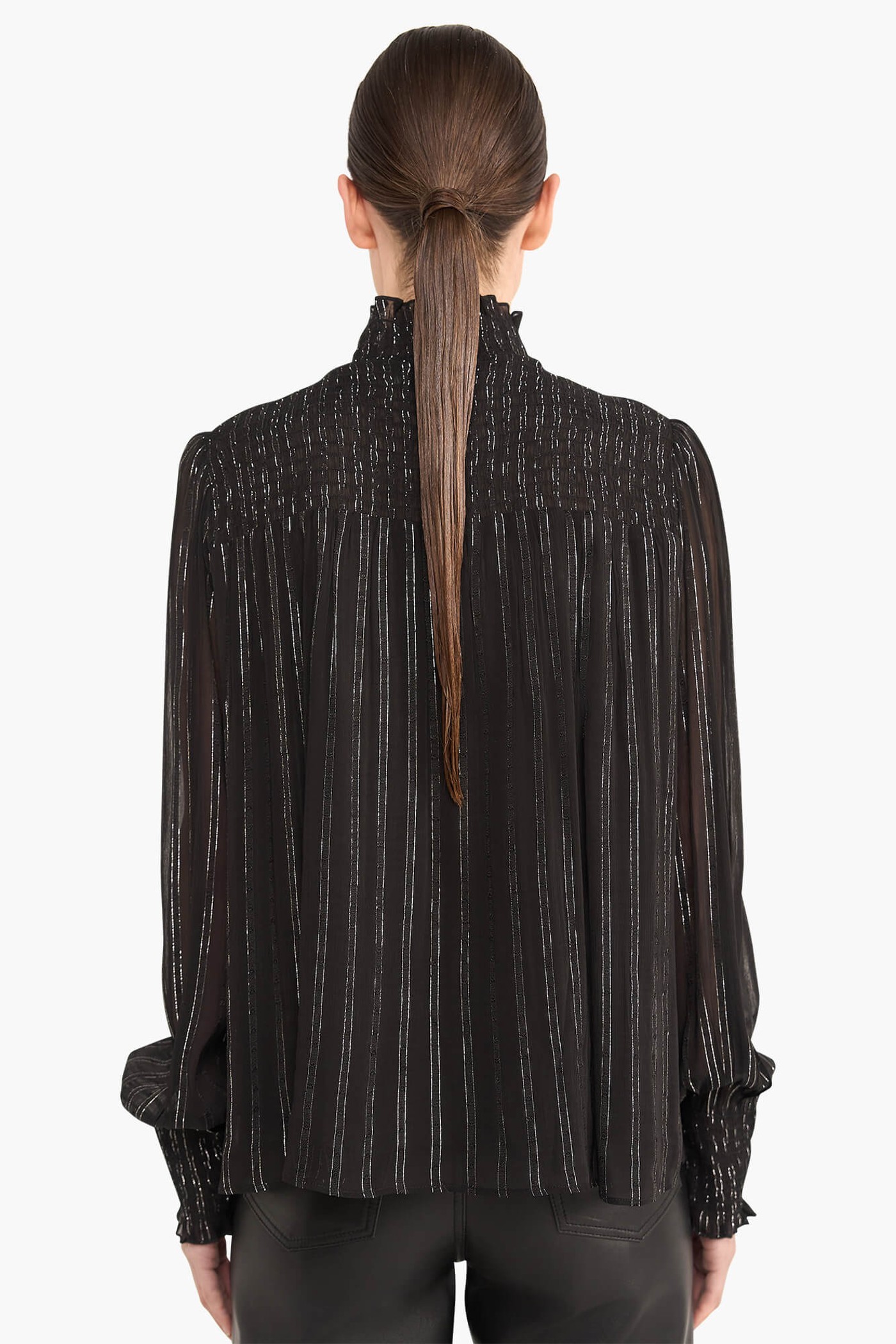 Blouse Dames Lurex Smog Hardy Zwart