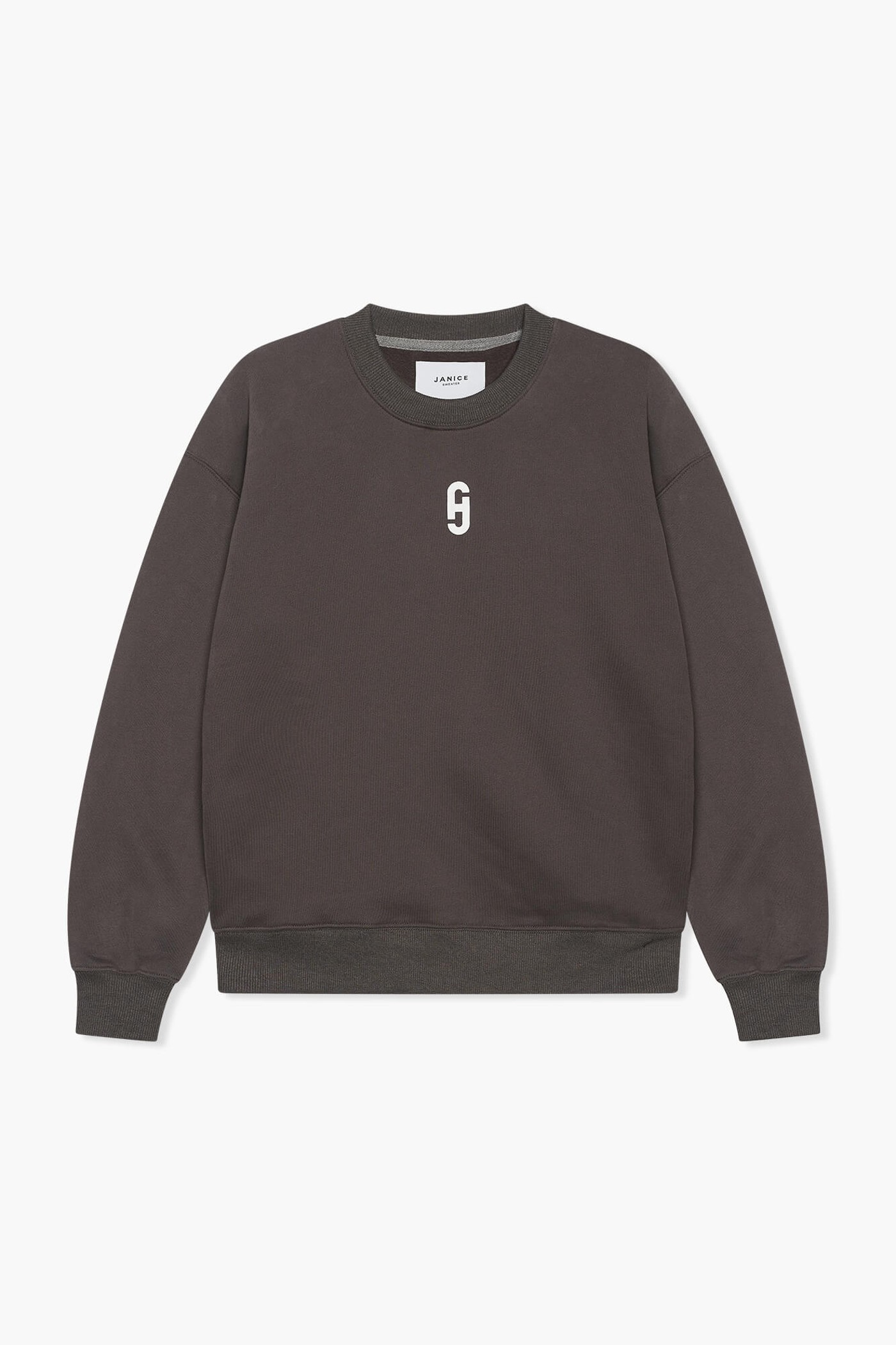 Sweater Dames Katoen Logo Andy Donker Grijs