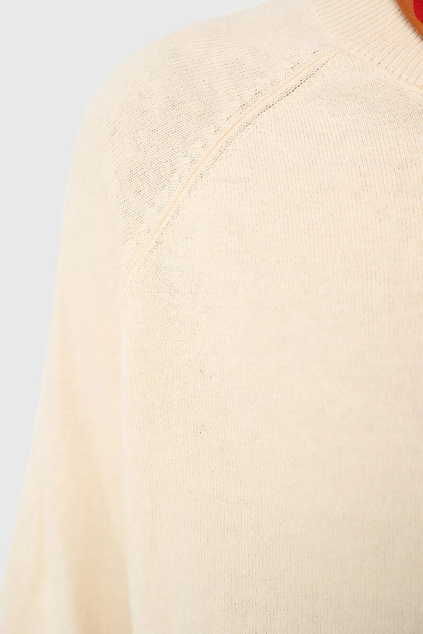 Katoen Cashmere Gebreid Truitje Moss Off White