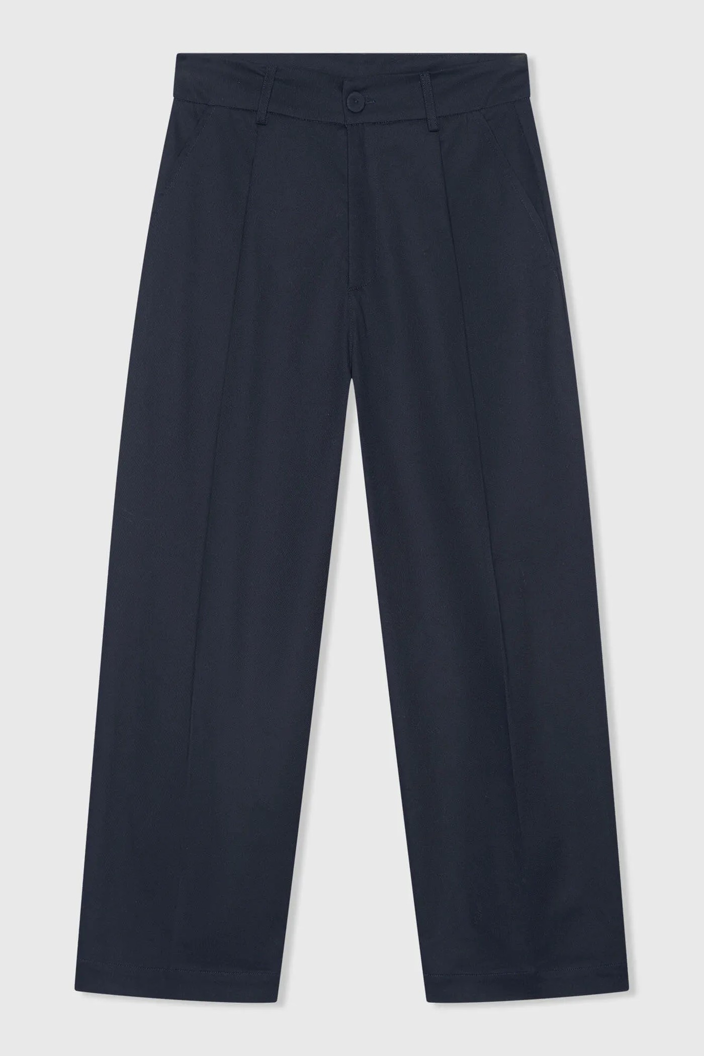 Blauwe Katoenen Paperbag Broek Steekzakken Barrel Balti