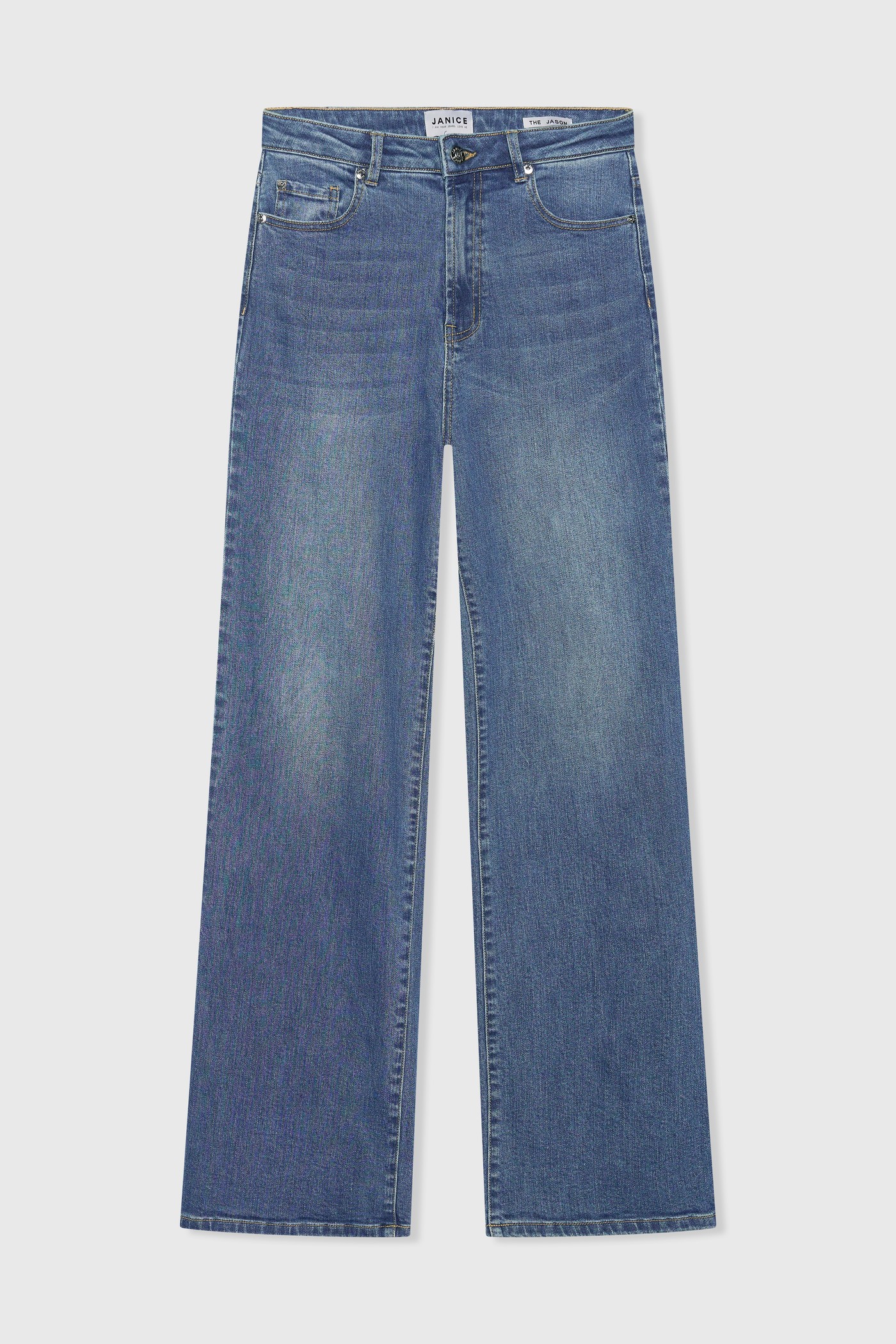 Jeans Dames Wijde Pijp Jason Blauw 111