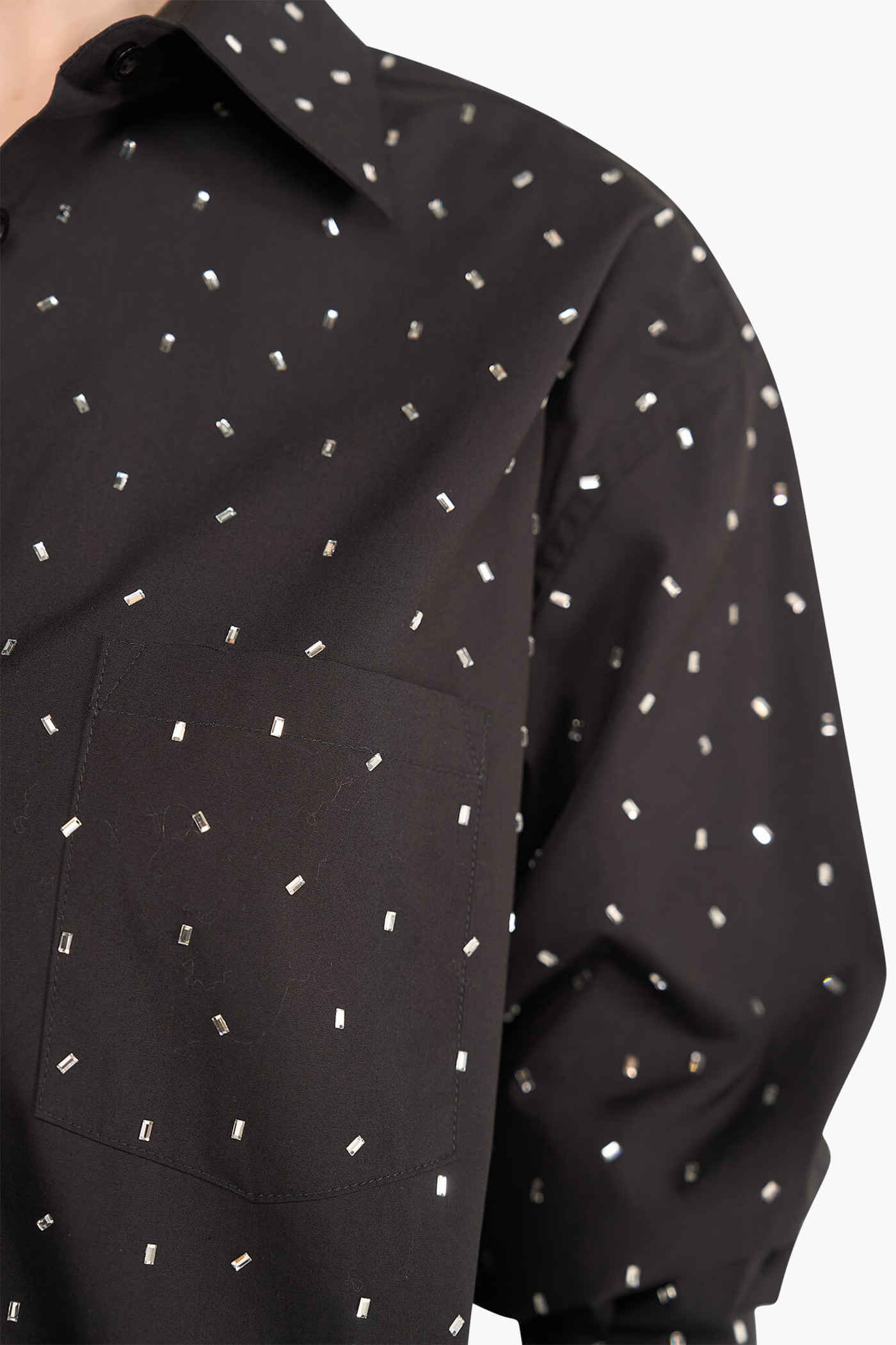 Katoenen Blouse Dames Steentjes Kygo Zwart