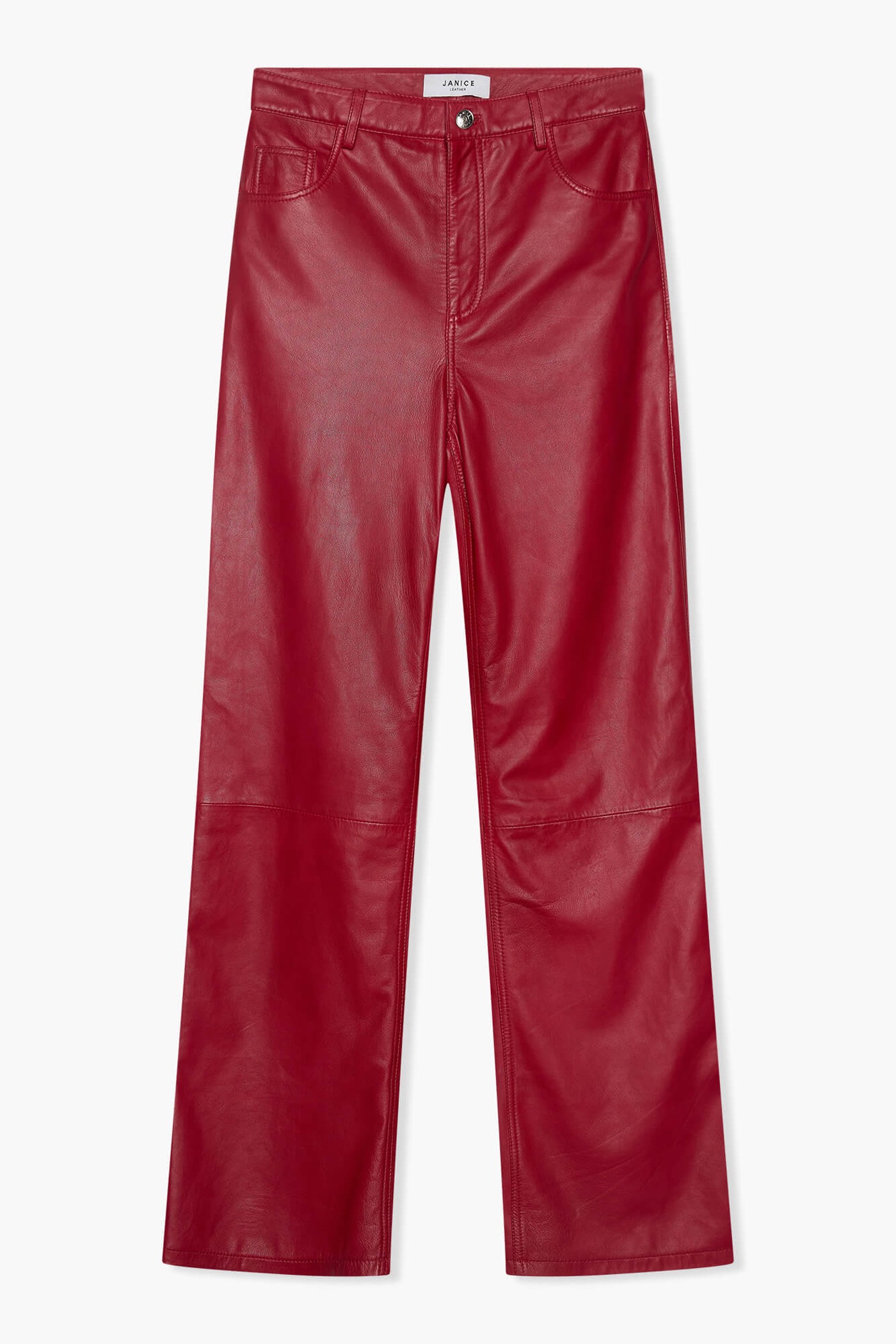Rode leren broek