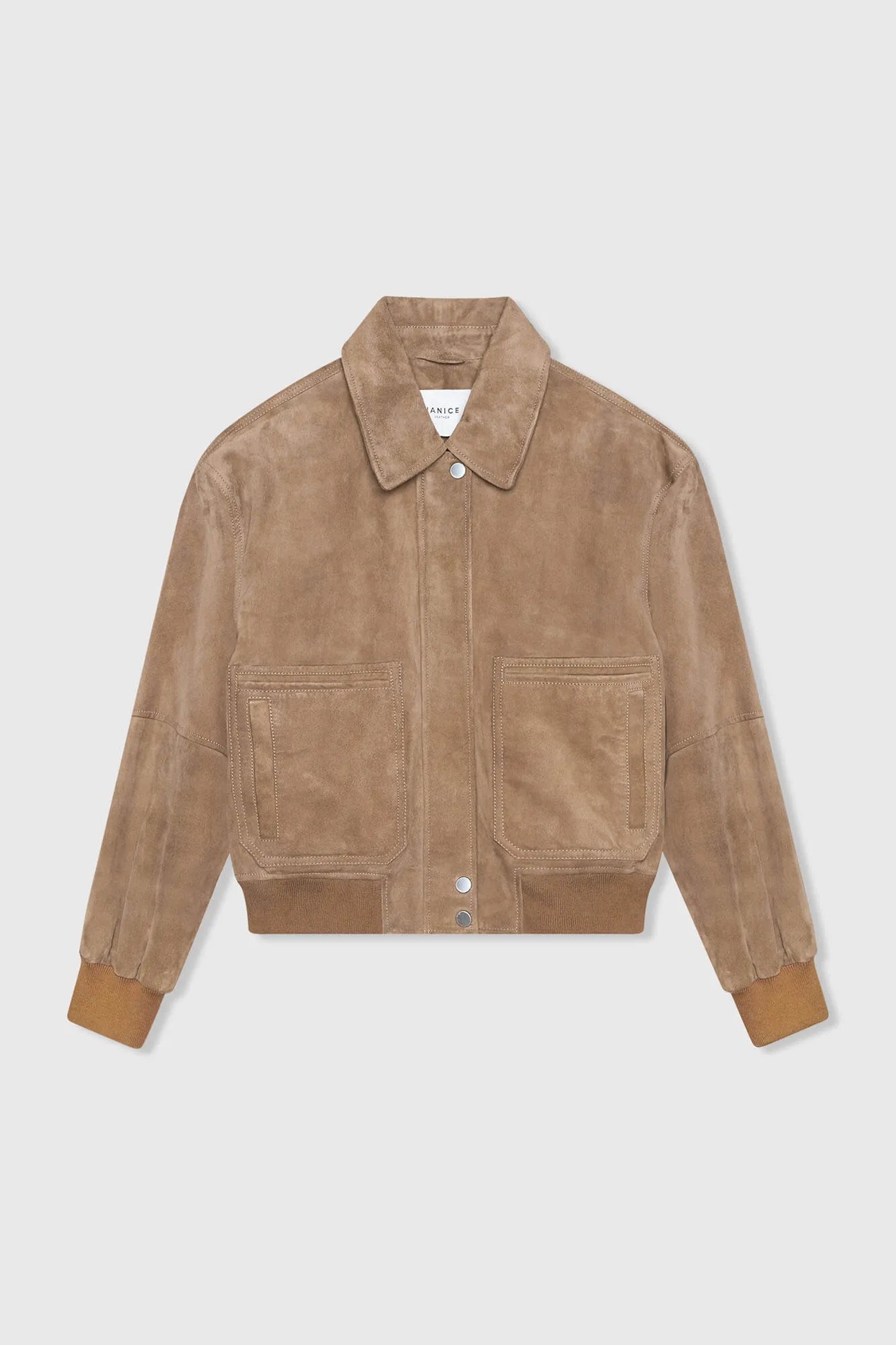 Leren Bomberjack Tony Bruin Suede