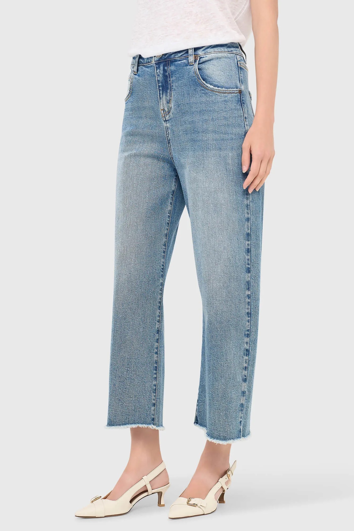 Barrel Jeans Dames Stretch Mid Rise BAXTER Blauw 786