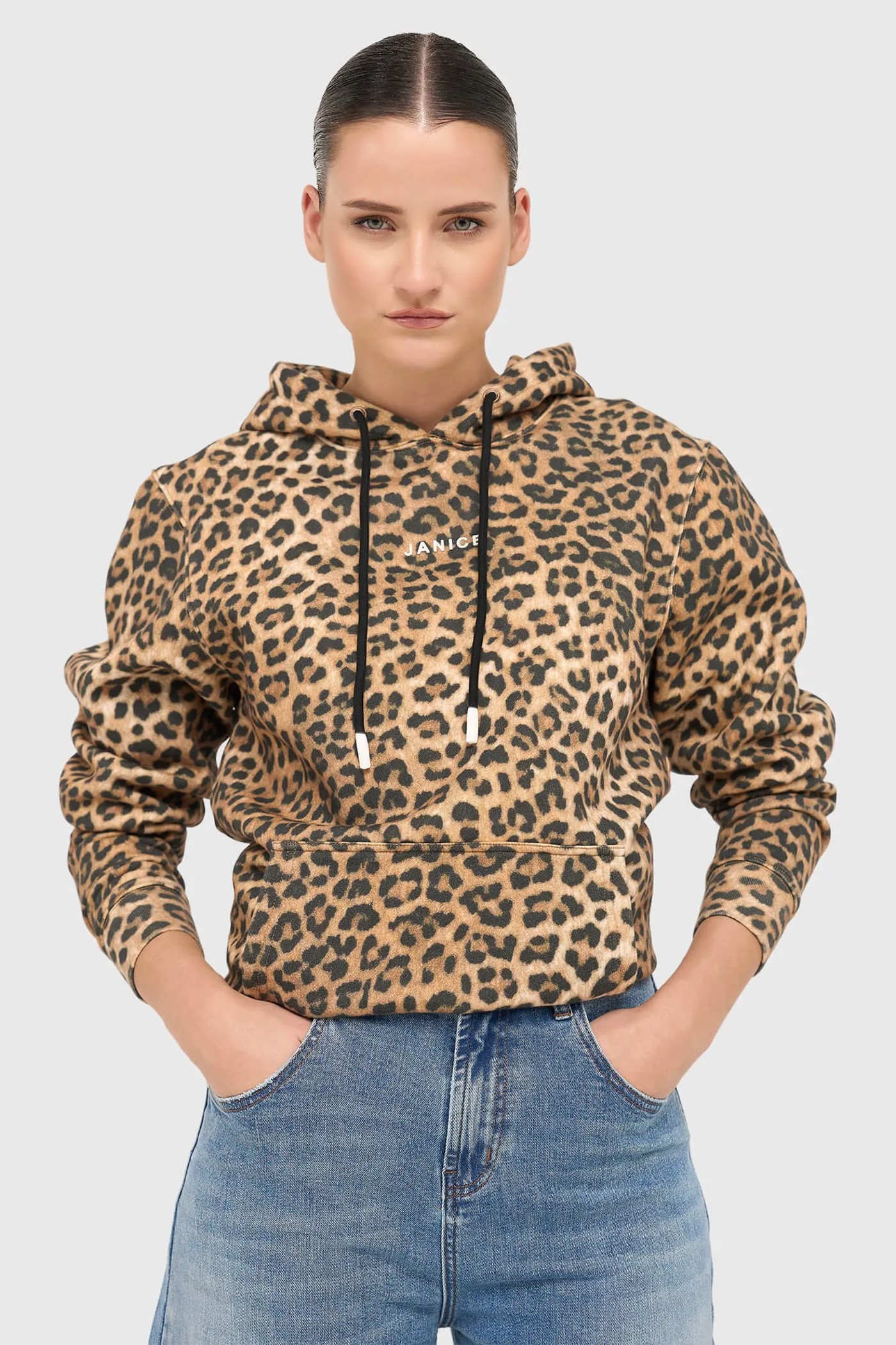 Panterprint Hoodie Dames Katoen Scott