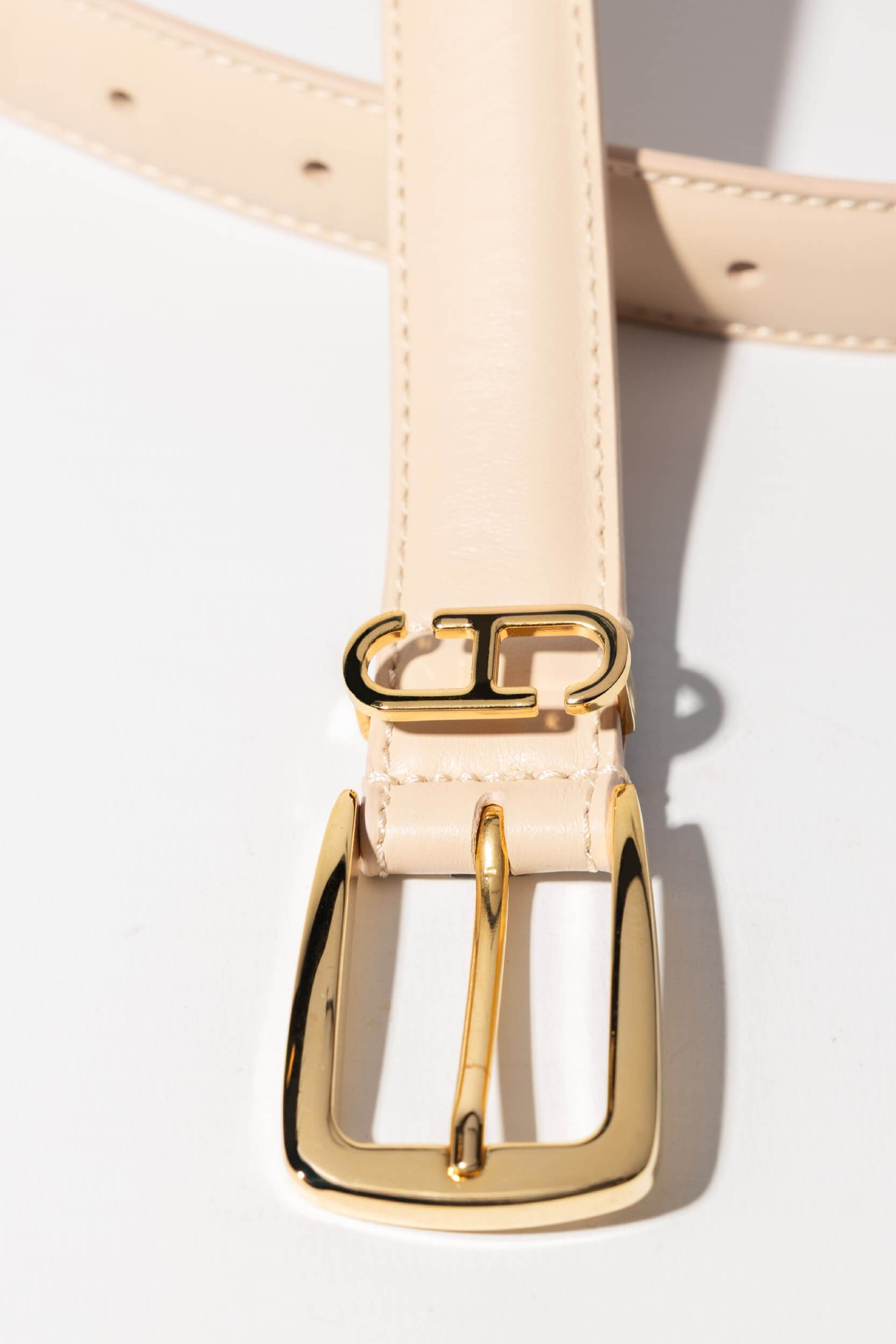 Leren Dames Riem Colby Creme