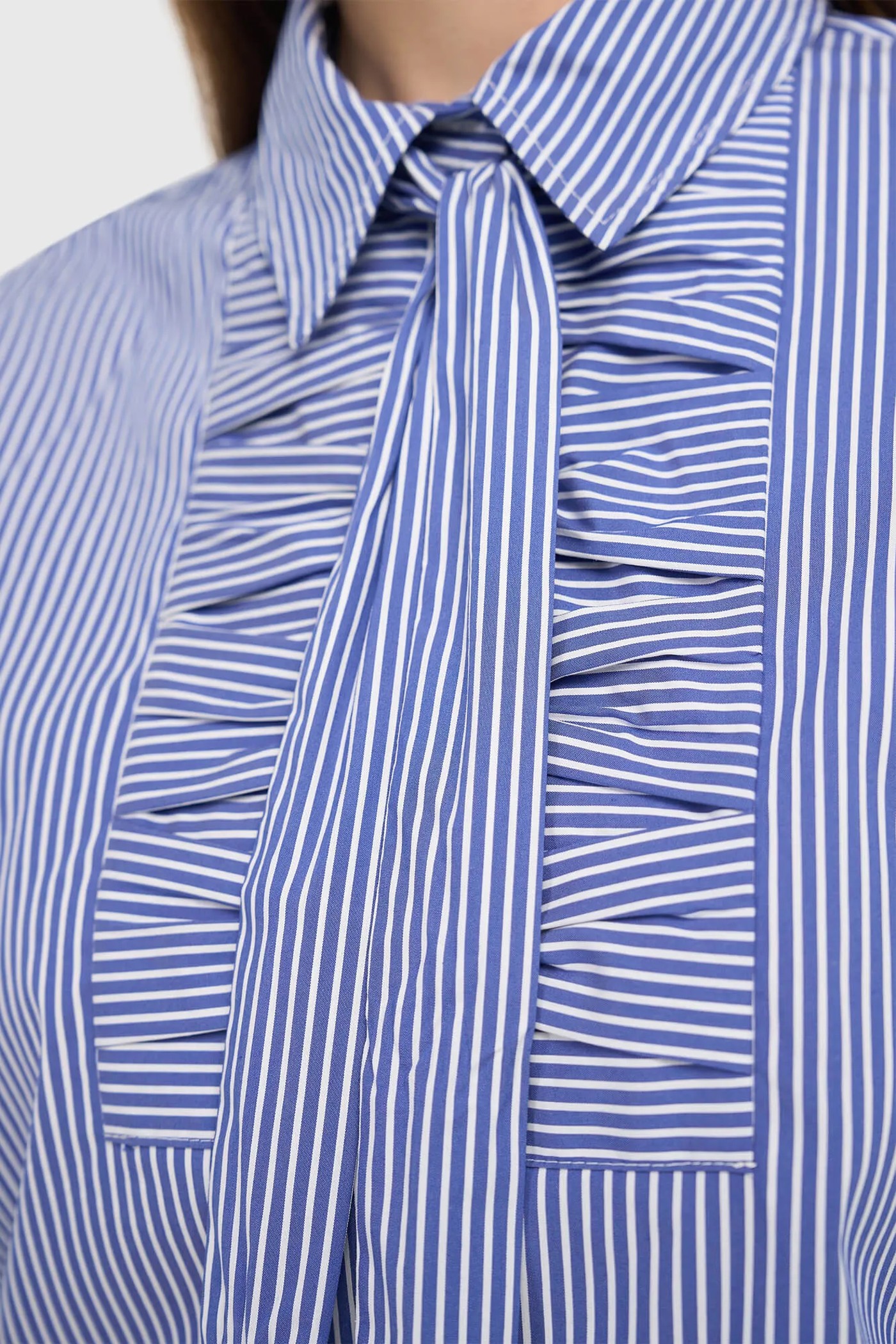 Blouse Dames Gestreept Brendan Blauw