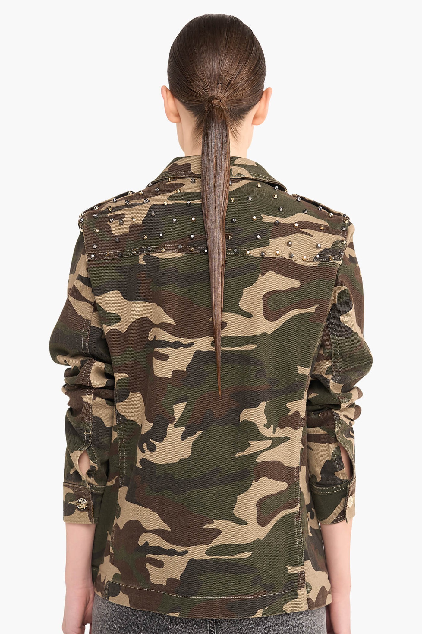 Camouflage Denim Jack Dwayne Studs