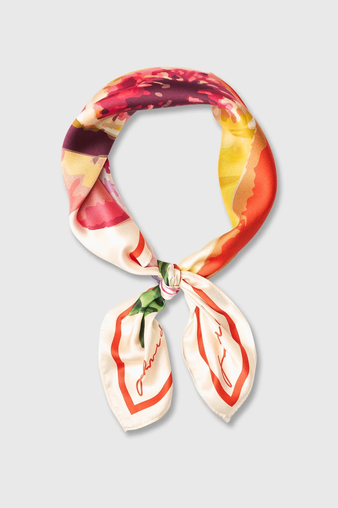 Zijden Sjaal Dames Print Effron Multicolor Bloemen