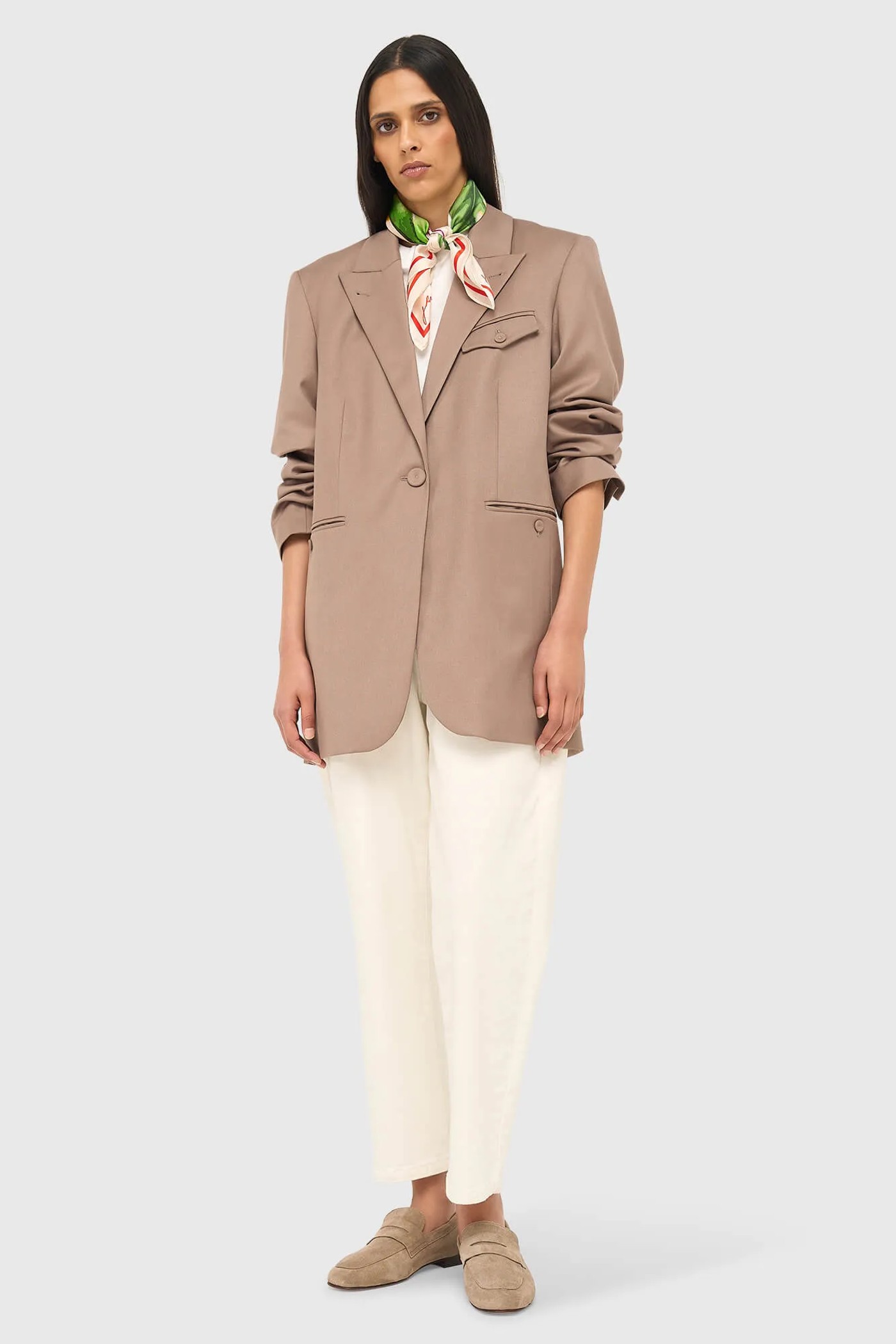 Loafers Dames Suede Burt Taupe