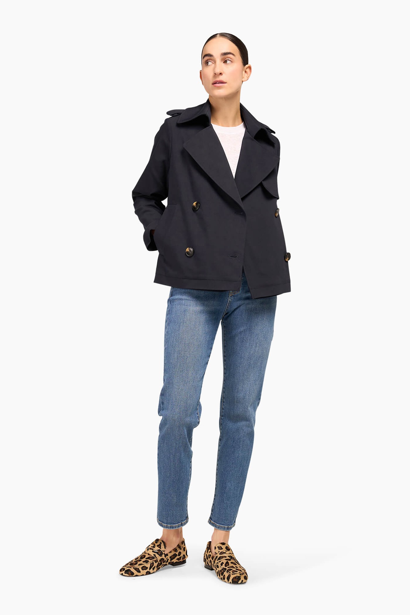 Jack Trench Dames Jean Navy Blue