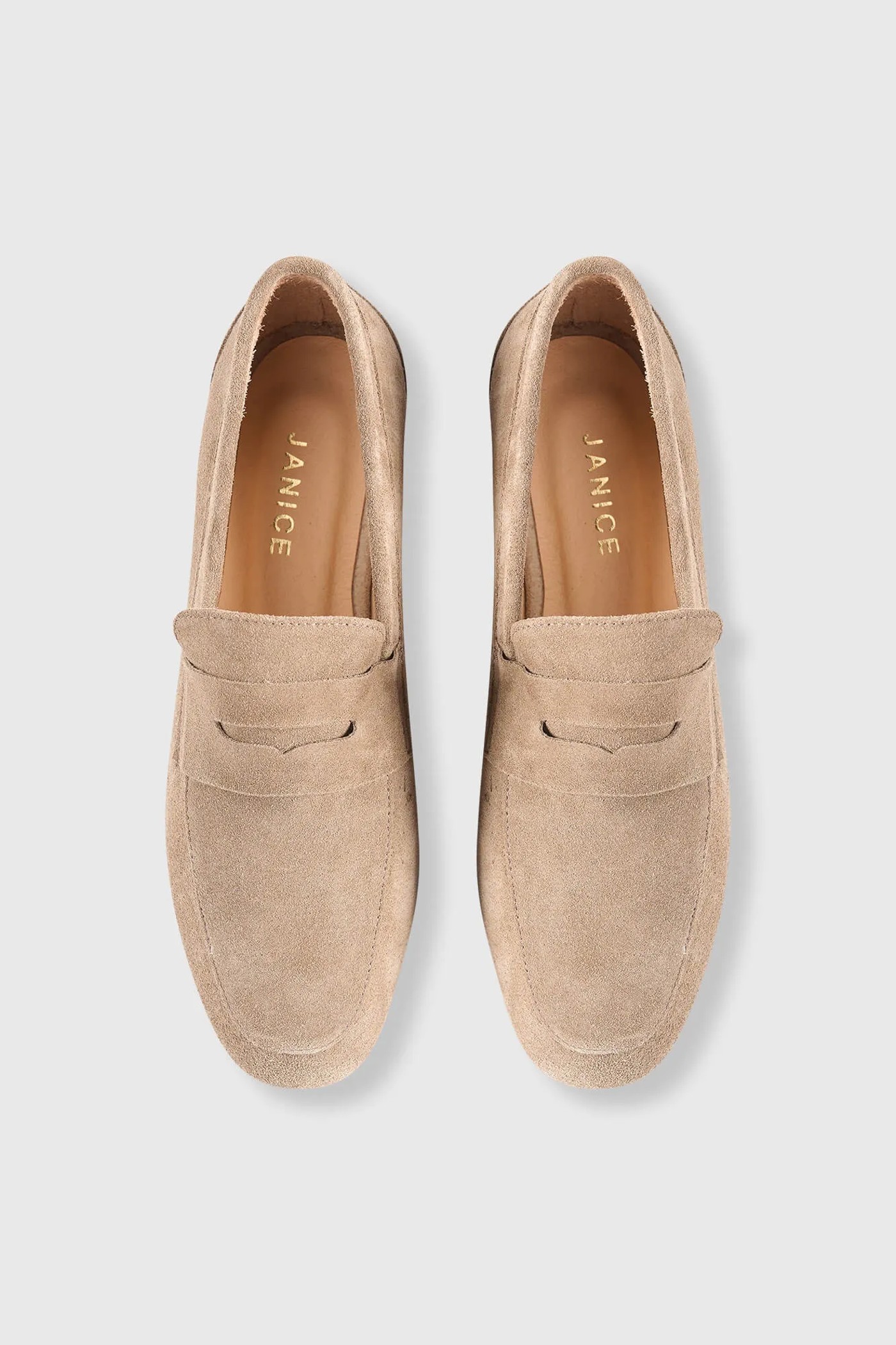 Loafers Dames Suede Burt Taupe