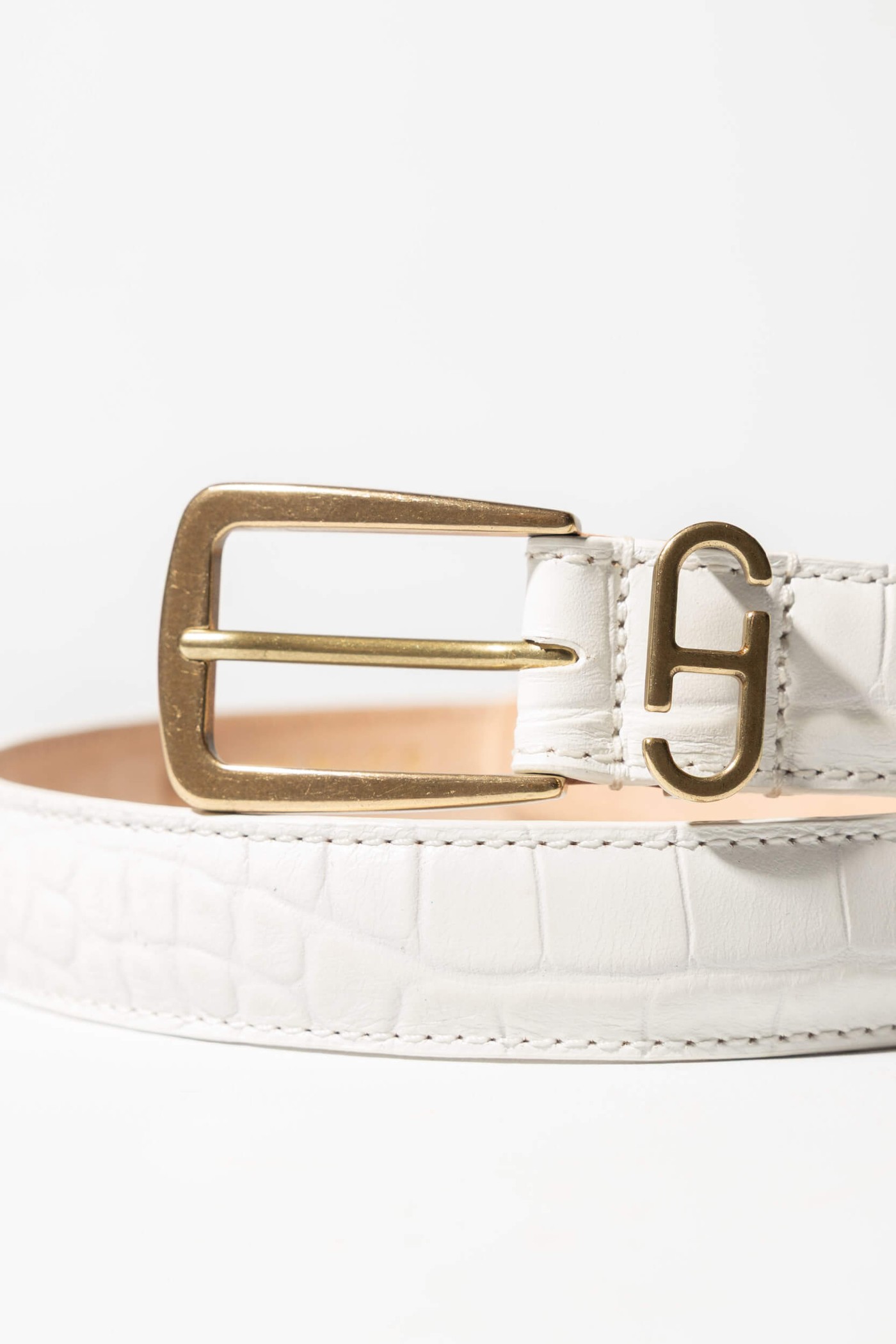 Leren Dames Riem Colby Off White