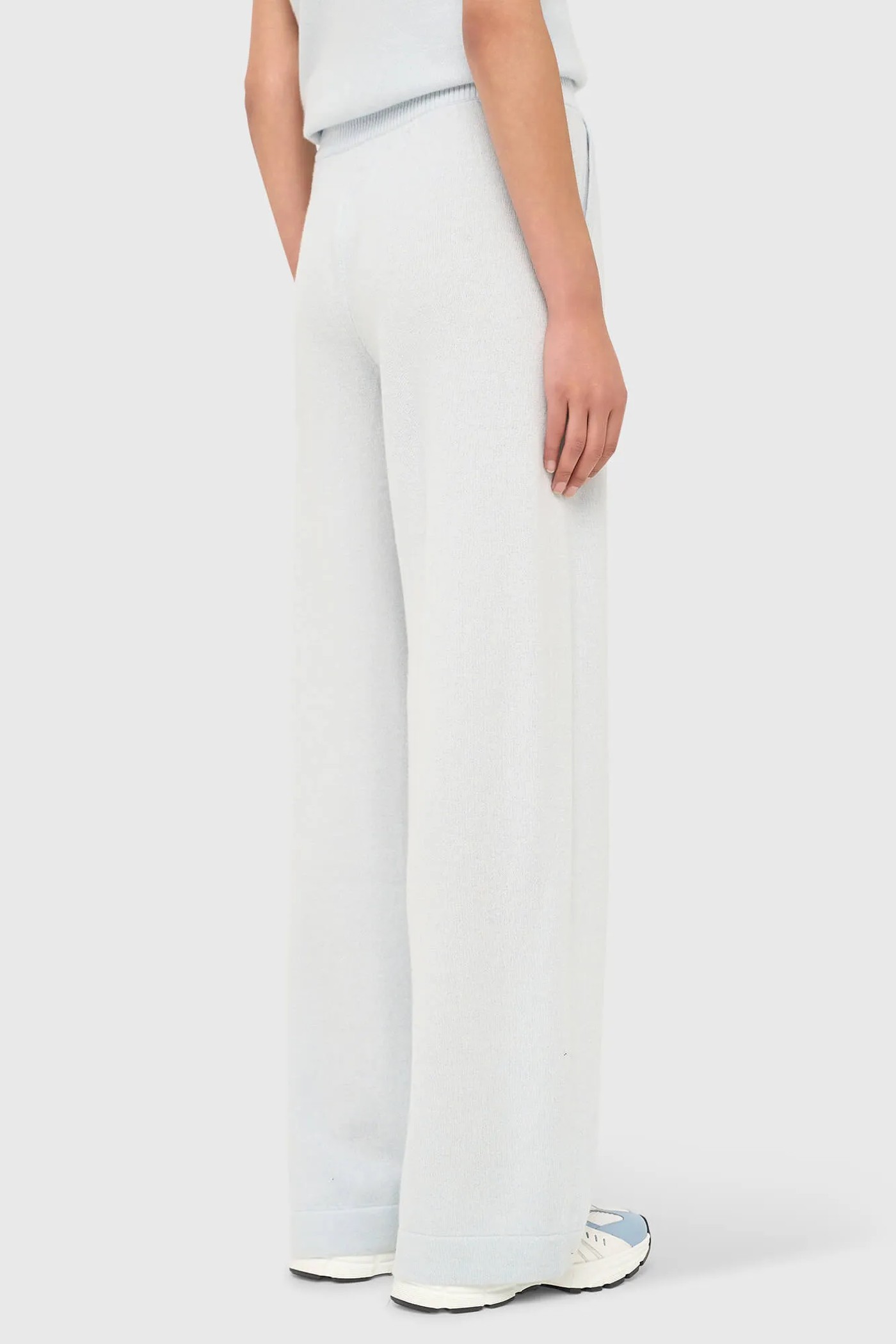 Cashmere Broek Wijde Pijp Dames Eldon Blauw