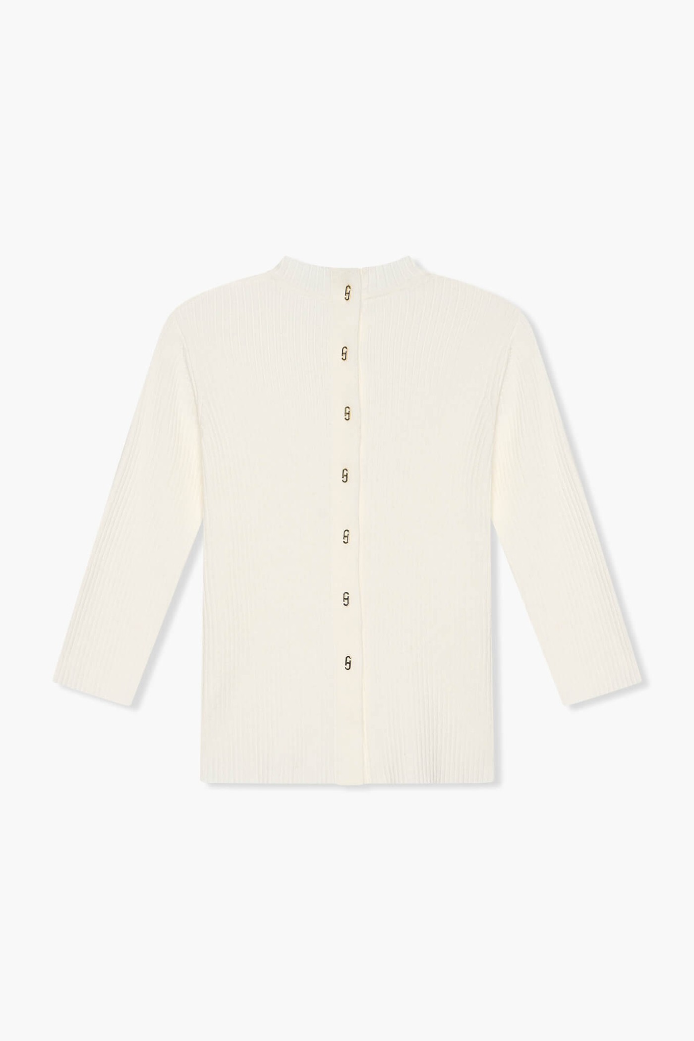Top Gebreid Viscose Logo Drukker Rug Alec Off White