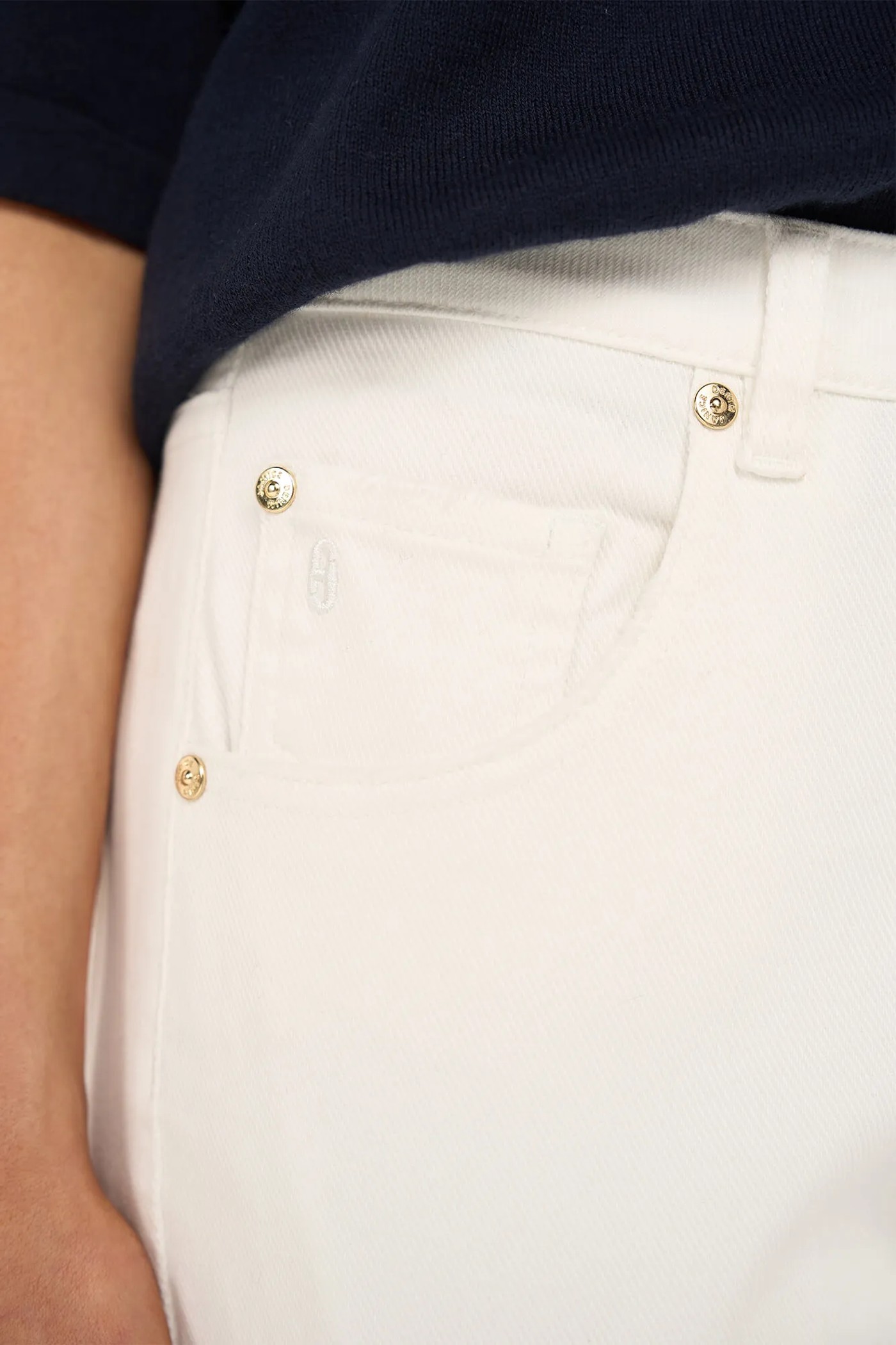 Boyfriend Jeans Dames Mid Rise Stretch Bailey Wit 183