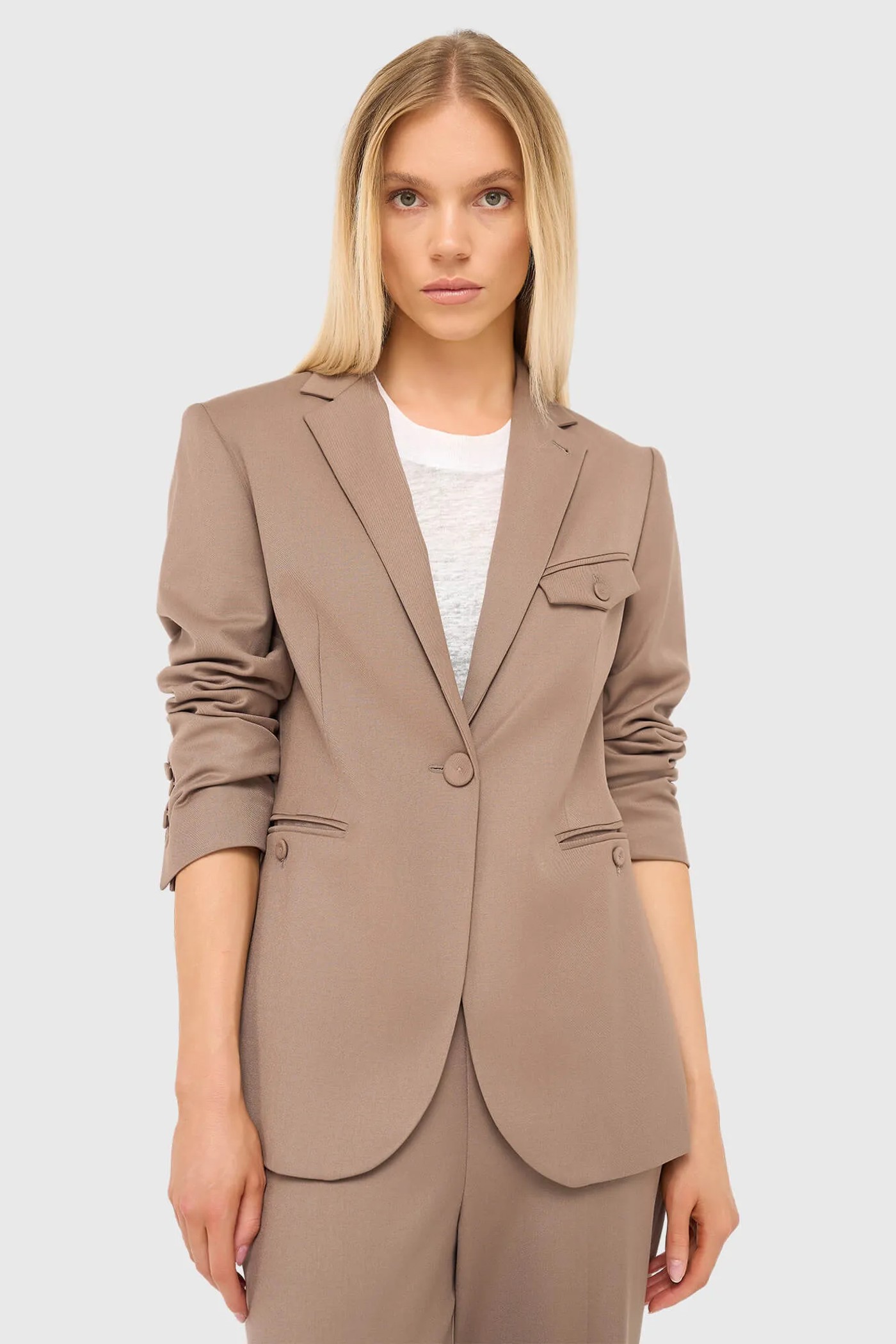 Blazer Dames Getailleerd Bruin Jeremy