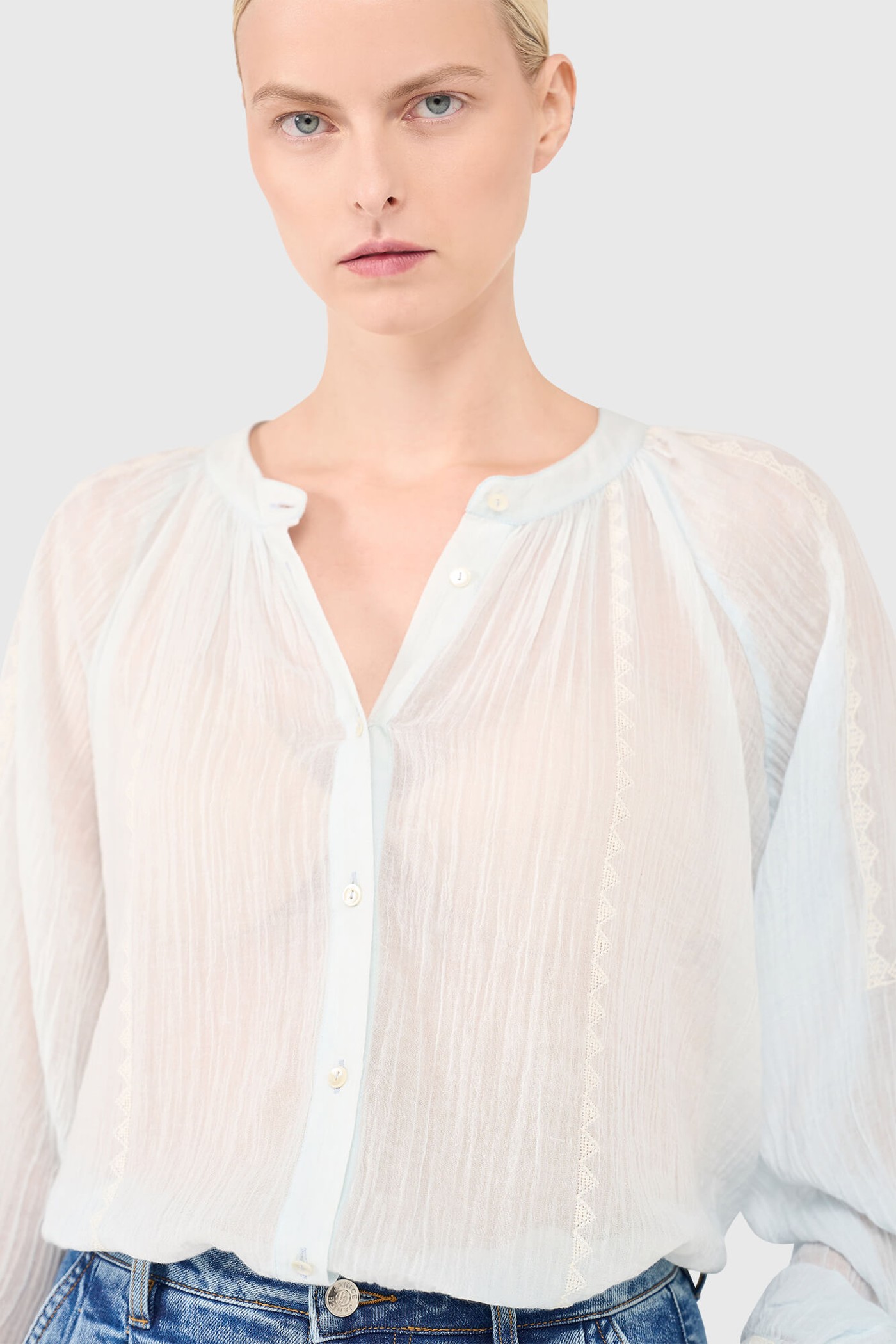 Beau Blouse Light Blauw