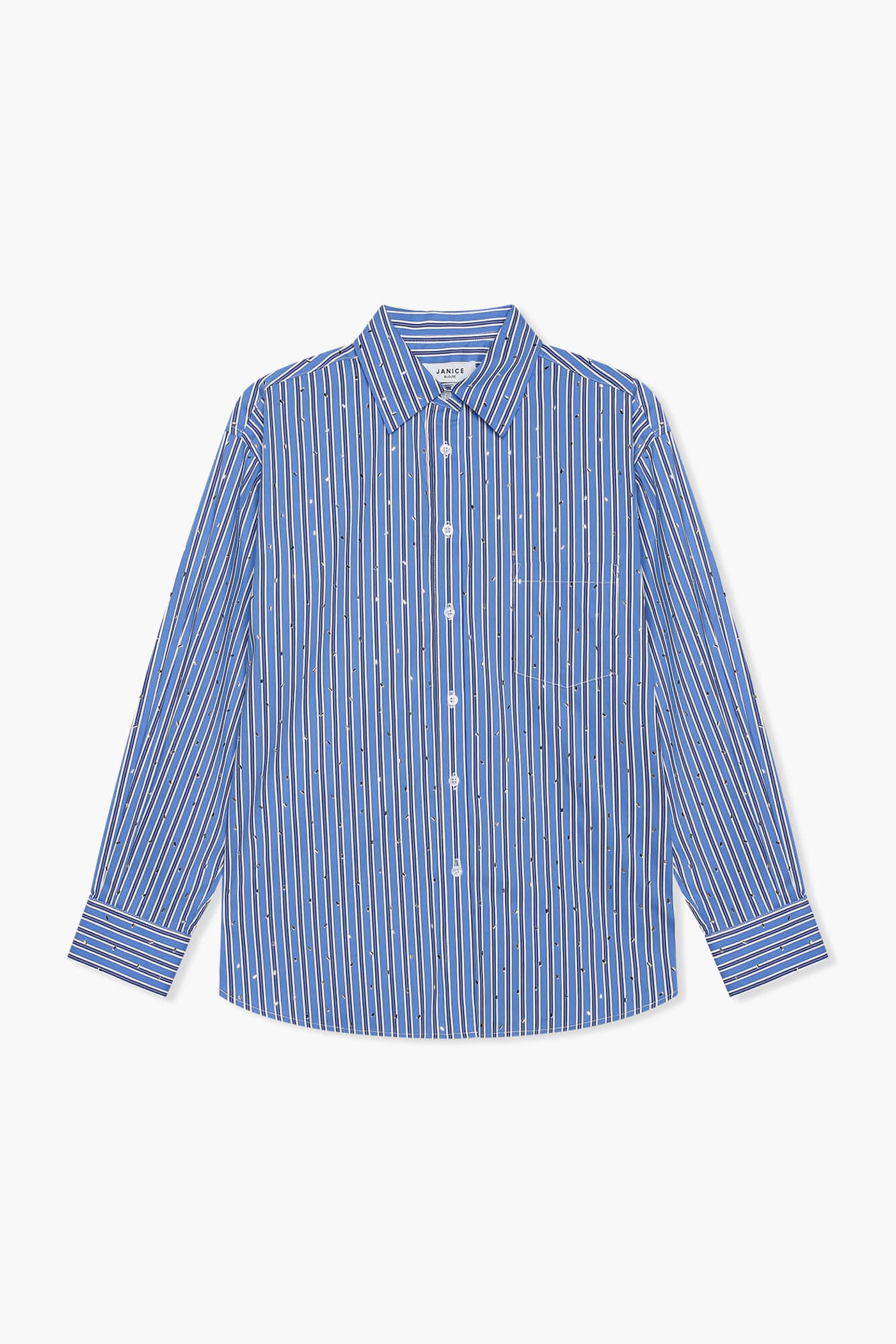 Kygo Blouse Steentjes Blauw Streep