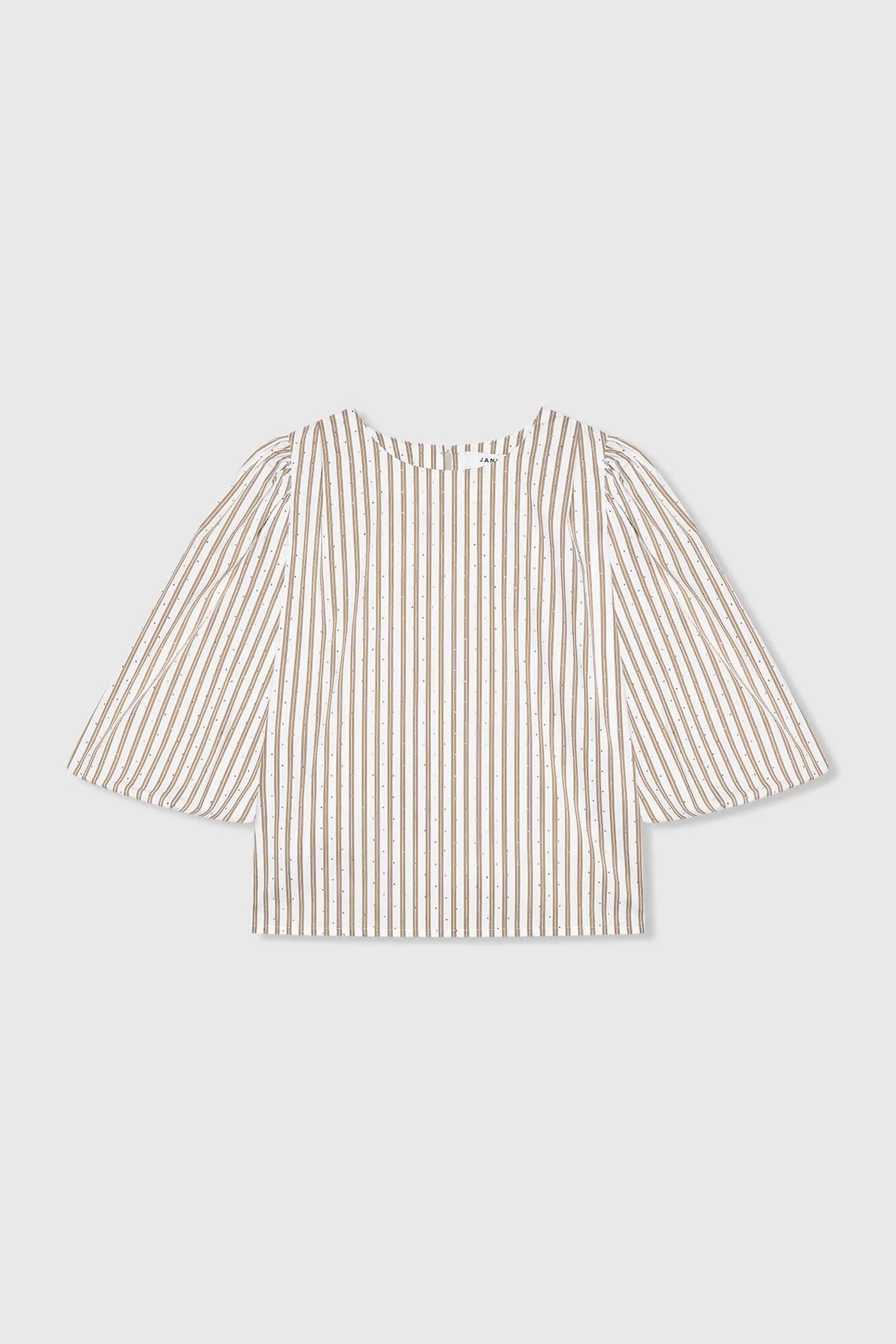 Dames Top Pof Mouw Streepjes Elian Bruin