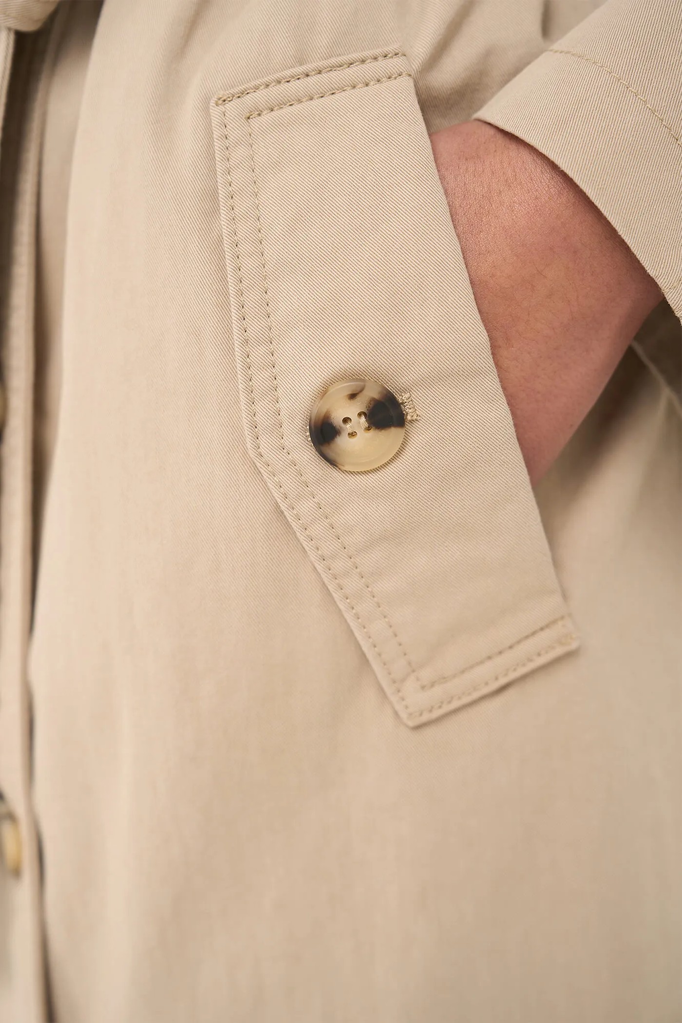 Trenchcoat Dames Oversized Cedric Beige