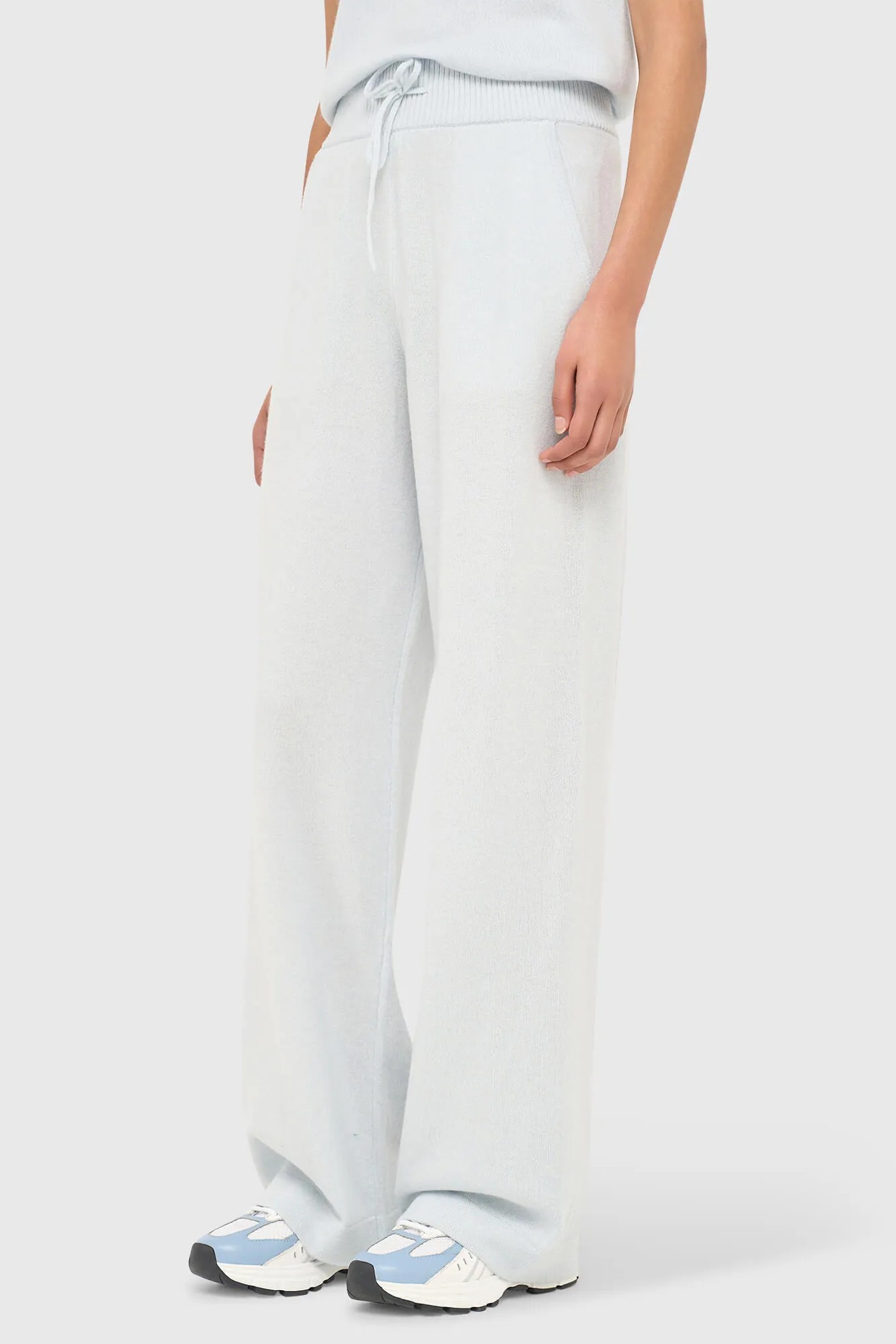 Cashmere Broek Wijde Pijp Dames Eldon Blauw