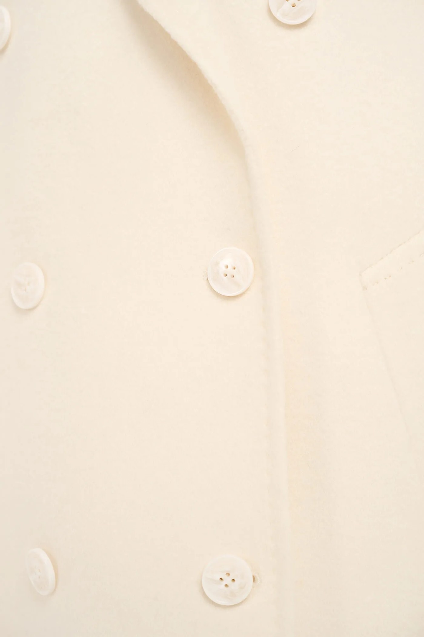 Cashmere Caban Jas Dames Double Face Kennedy Off White