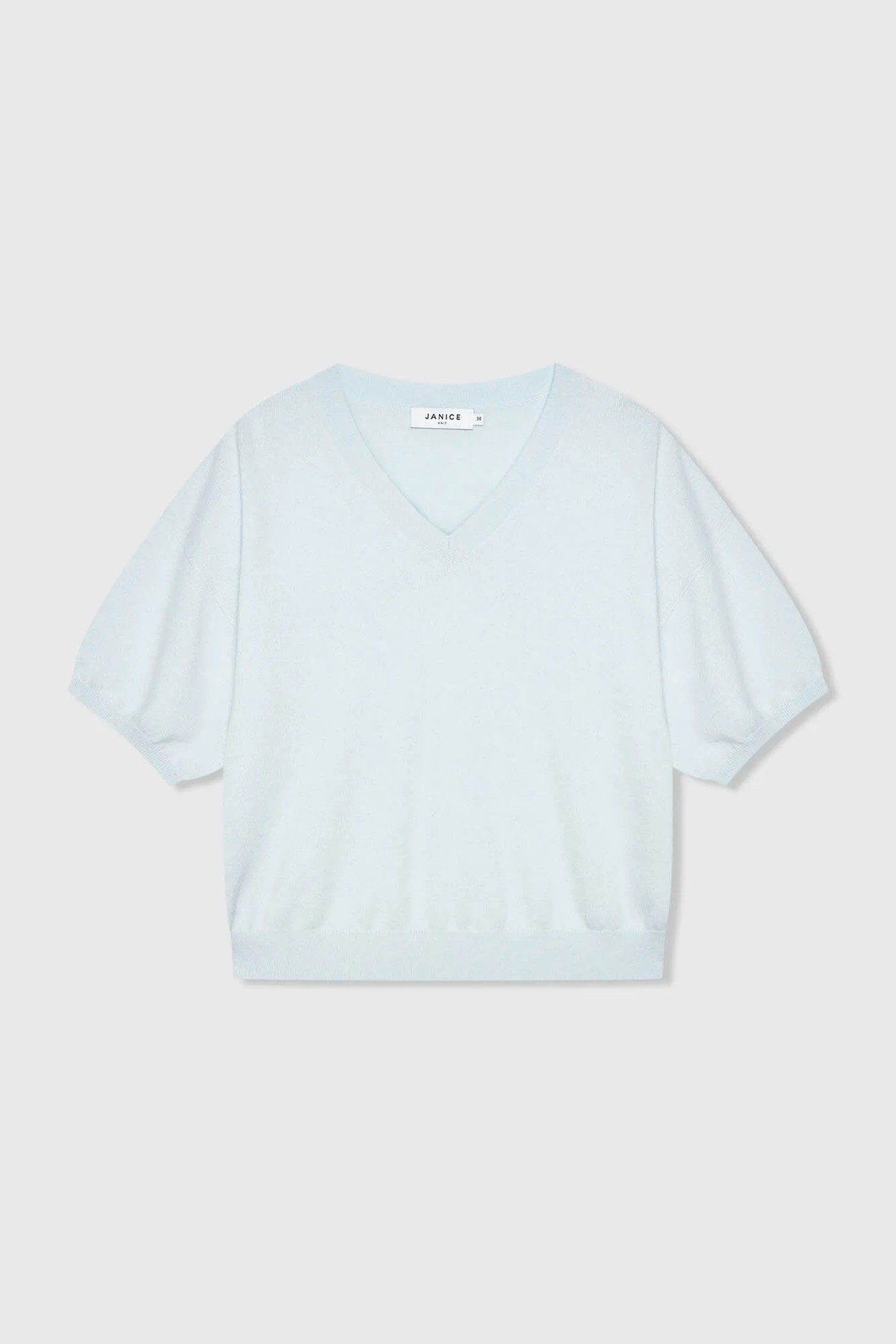 Cashmere Dames Trui V Hals Romeo Licht Blauw