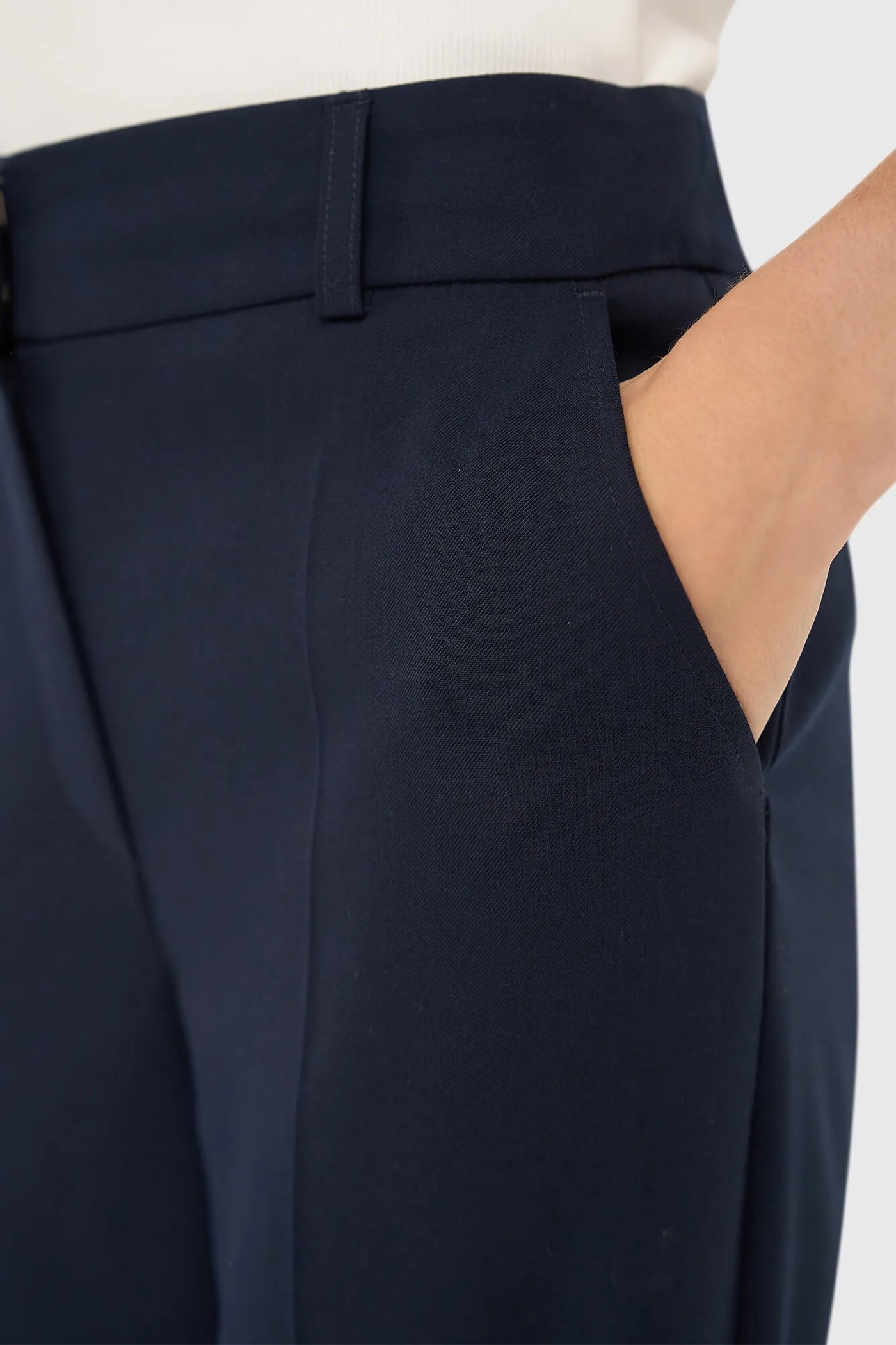 Broek Dames Rechte Wijde Pijp Emil Blauw