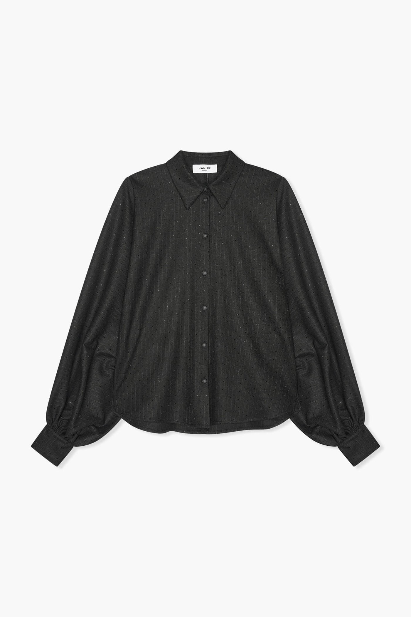 Blouse Dames Oversized Stone Zwart Steentjes