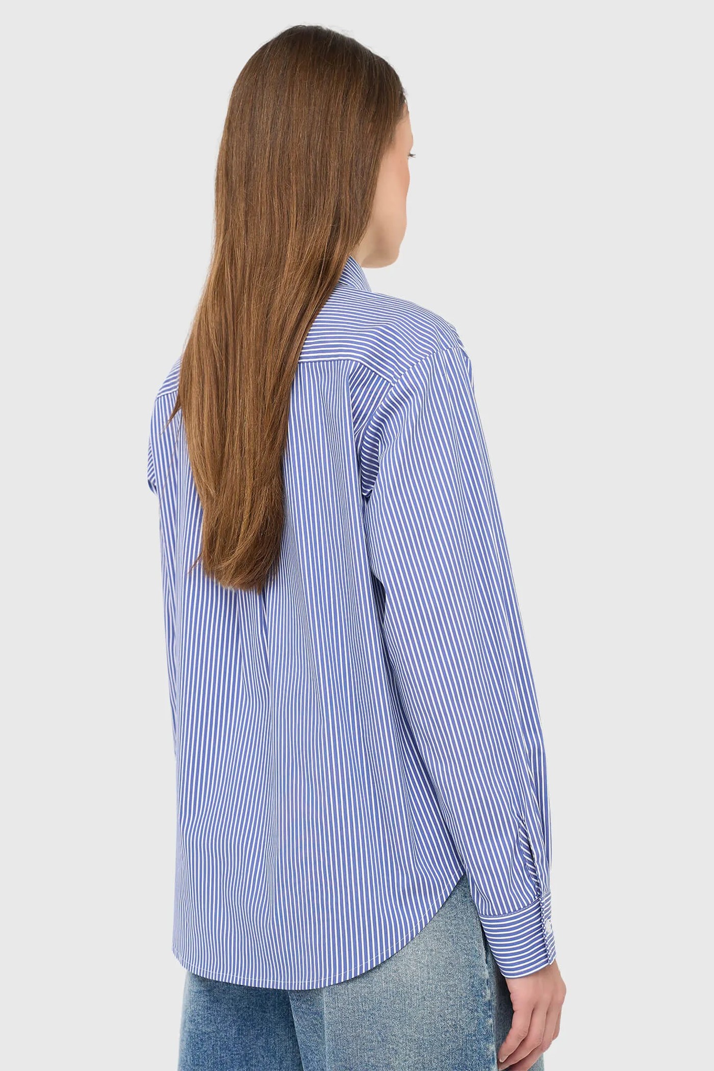 Blouse Dames Gestreept Brendan Blauw