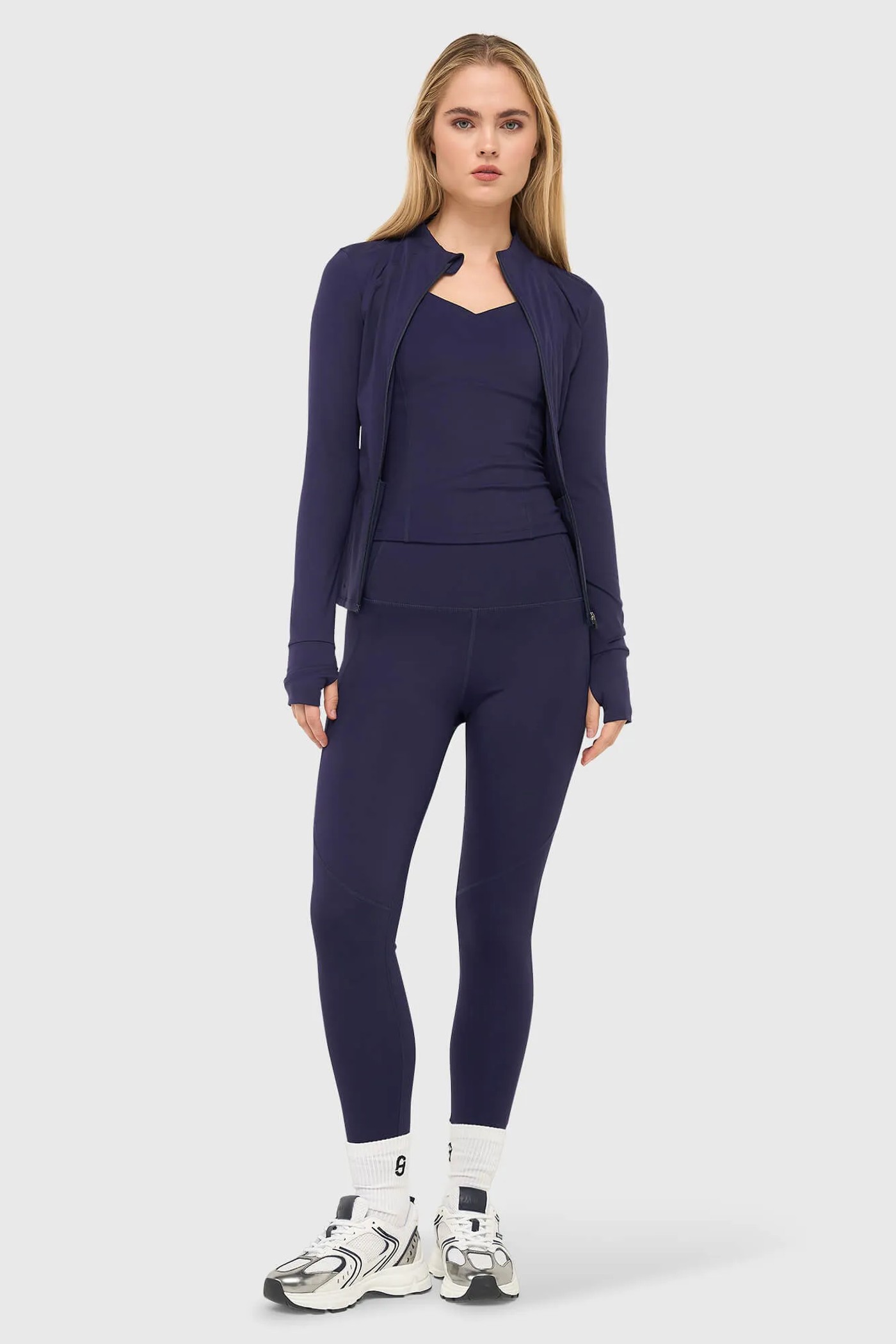 Legging Dames Sport Active Wear Ye Blauw