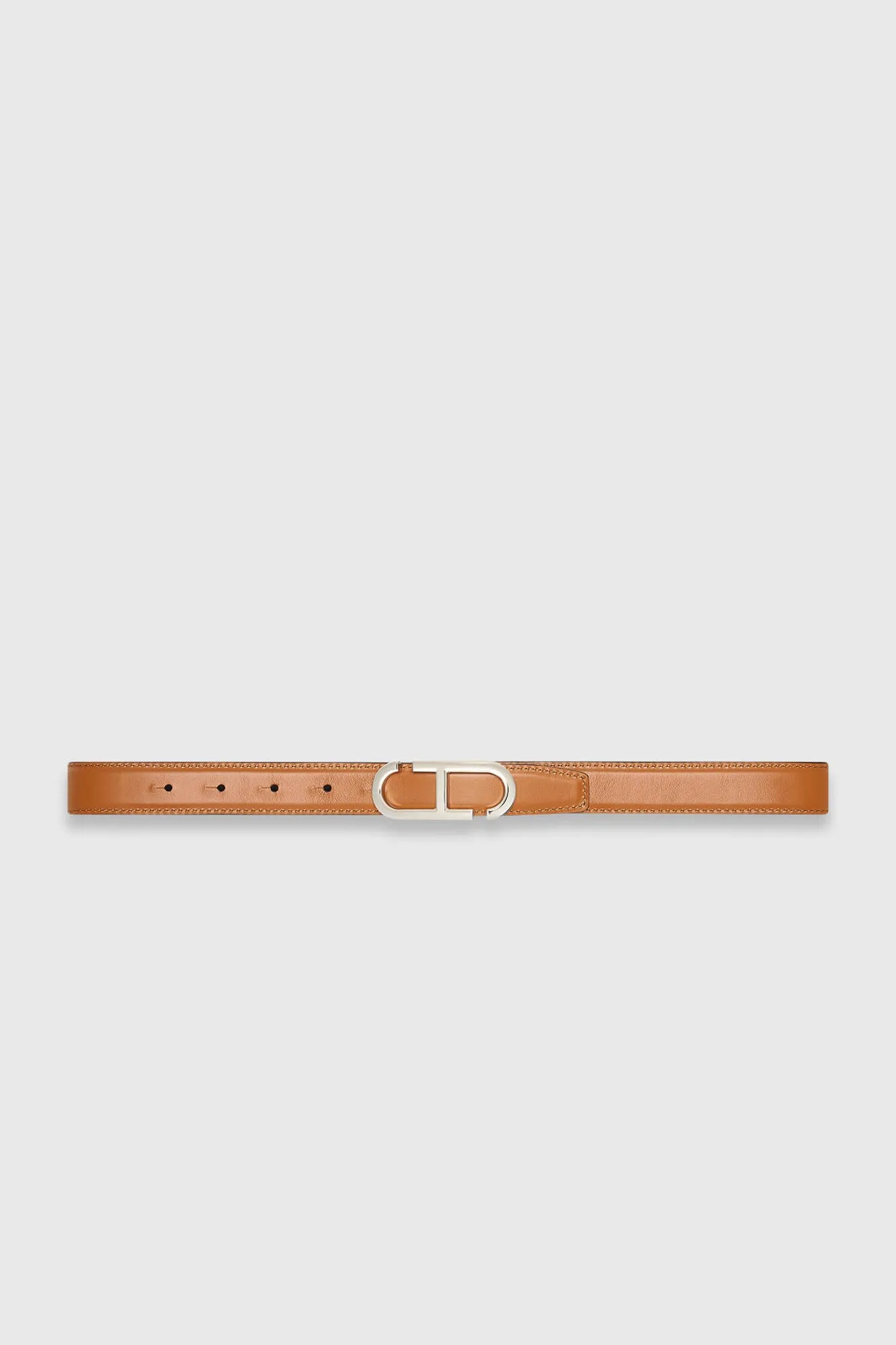 Leren Dames Riem Reversible Zwart Camel Zilver Trophy Buckle