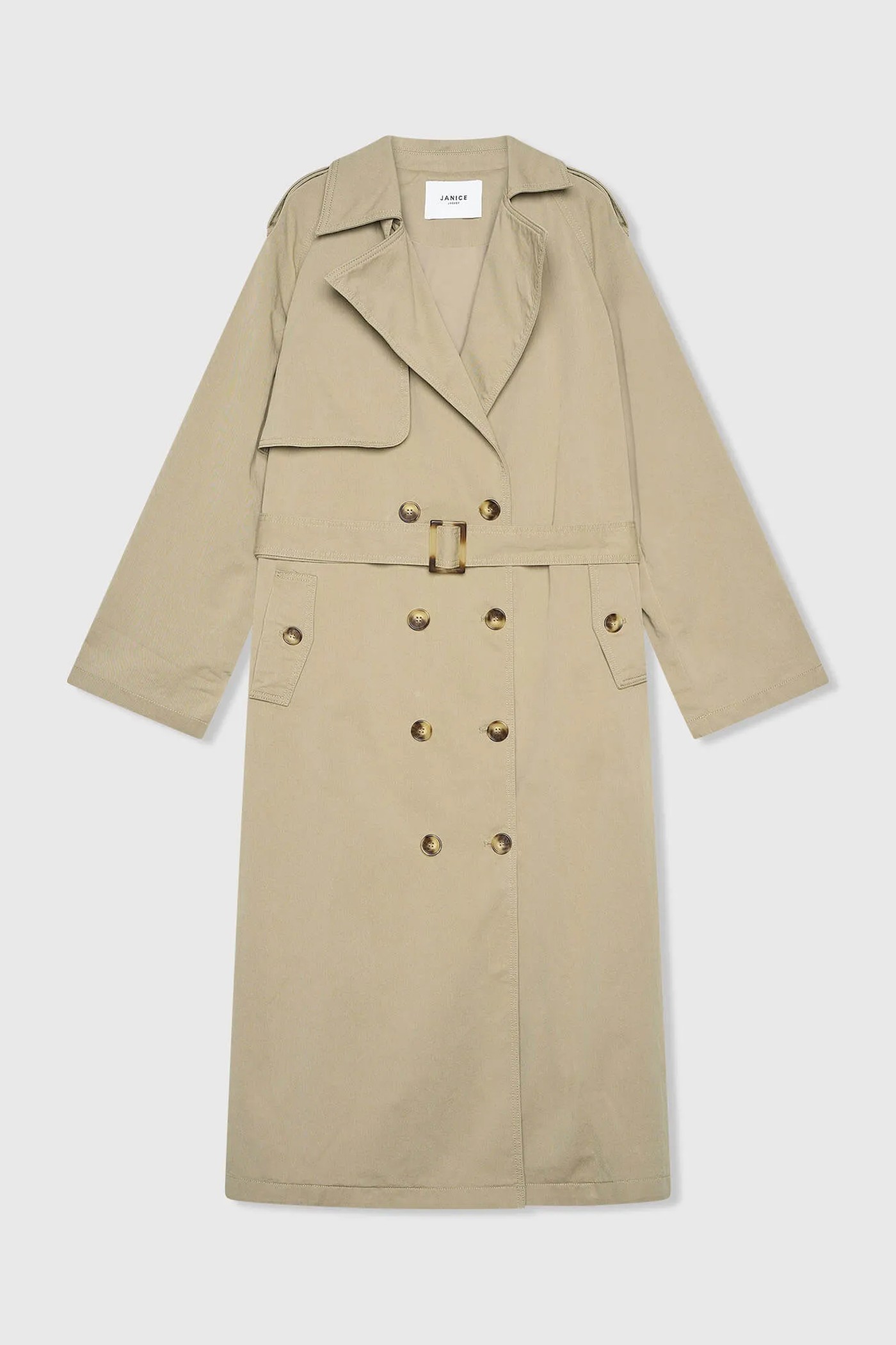 Trenchcoat Dames Oversized Cedric groen