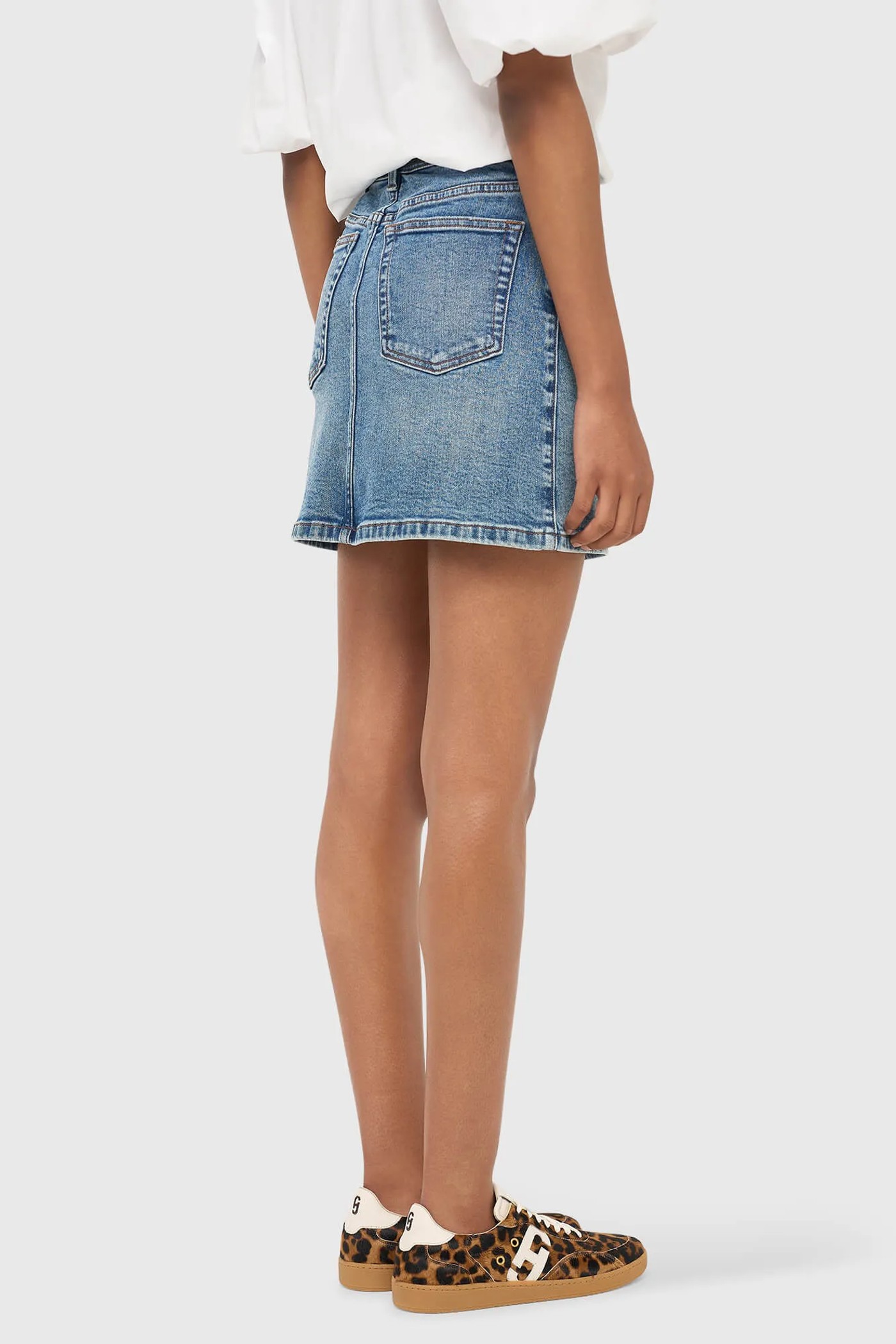 Denim Rok Kort Benson Blauw 379