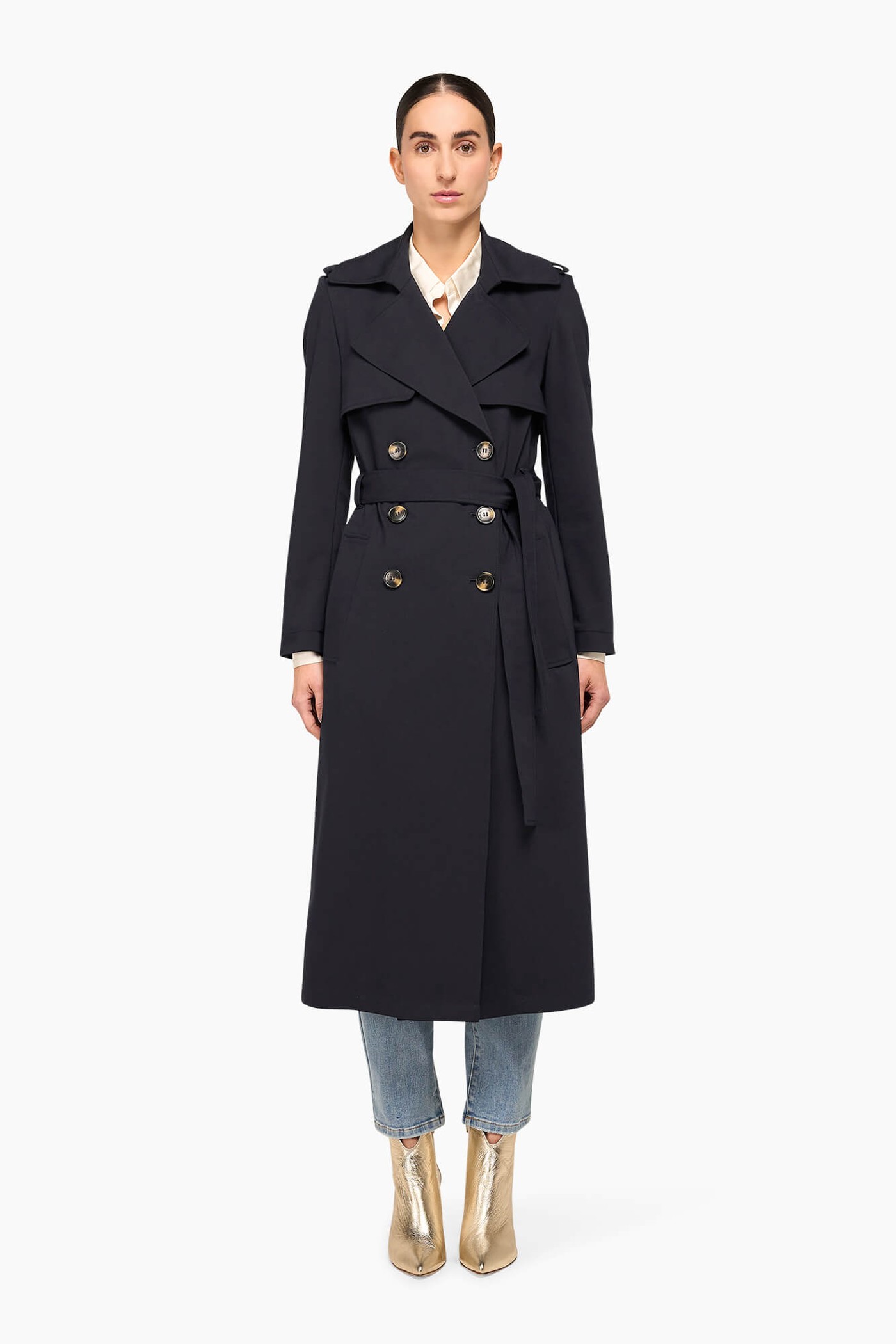 Trenchcoat Dames Robert Navy Blue