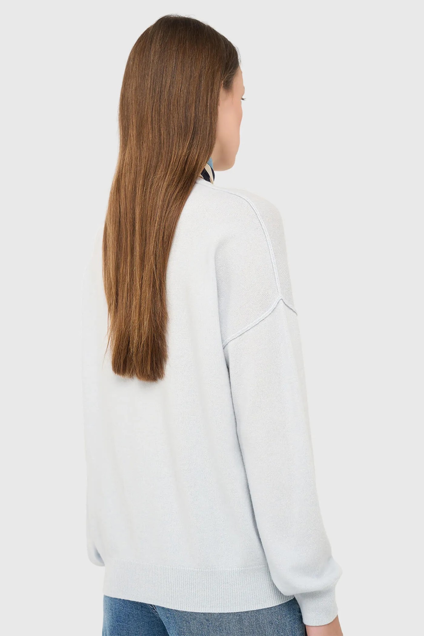 Cashmere Dames Trui Sweater Lewis Licht Blauw