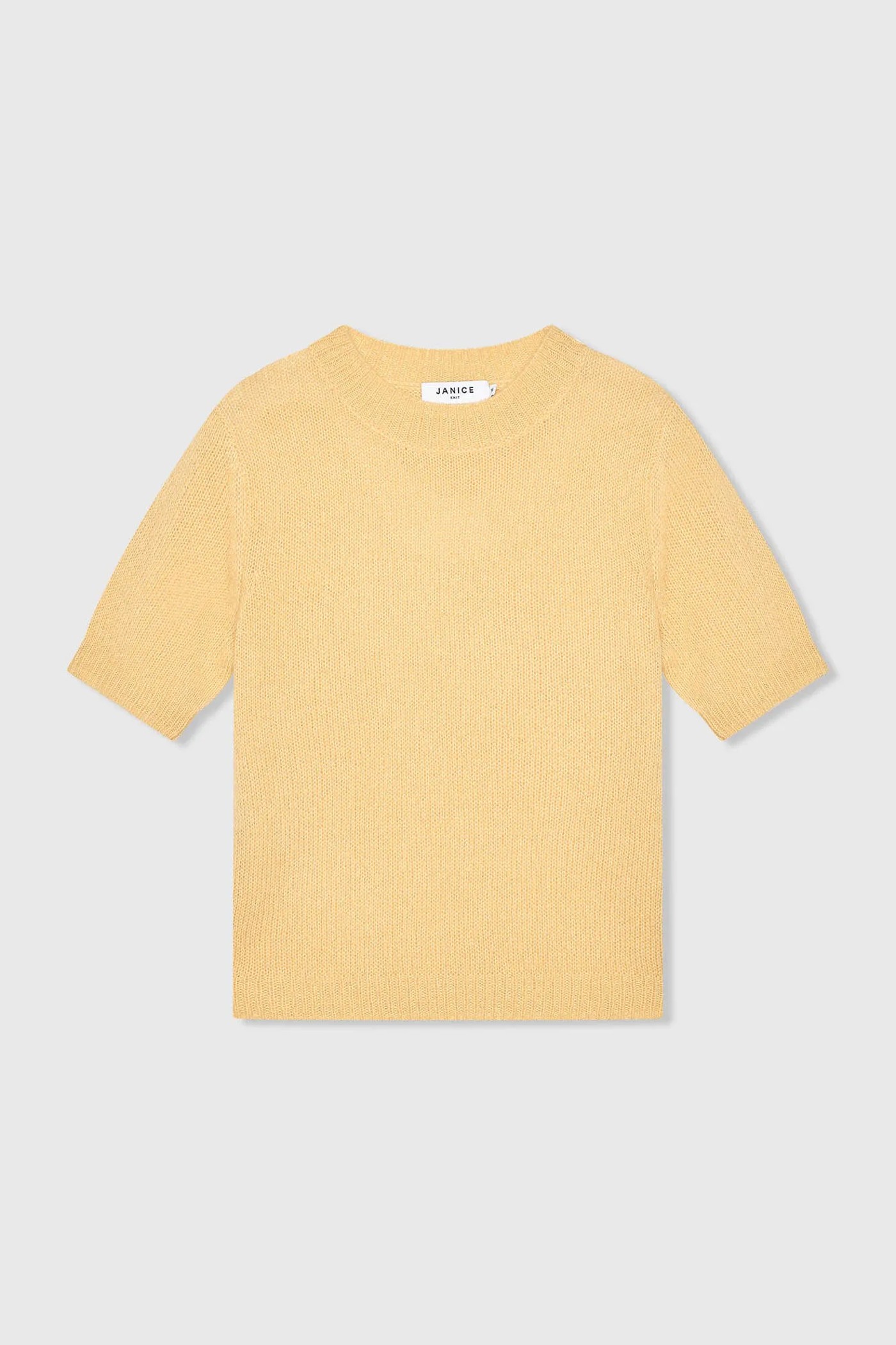 Cashmere Dames Truitje Korte Mouw Geel Eloi