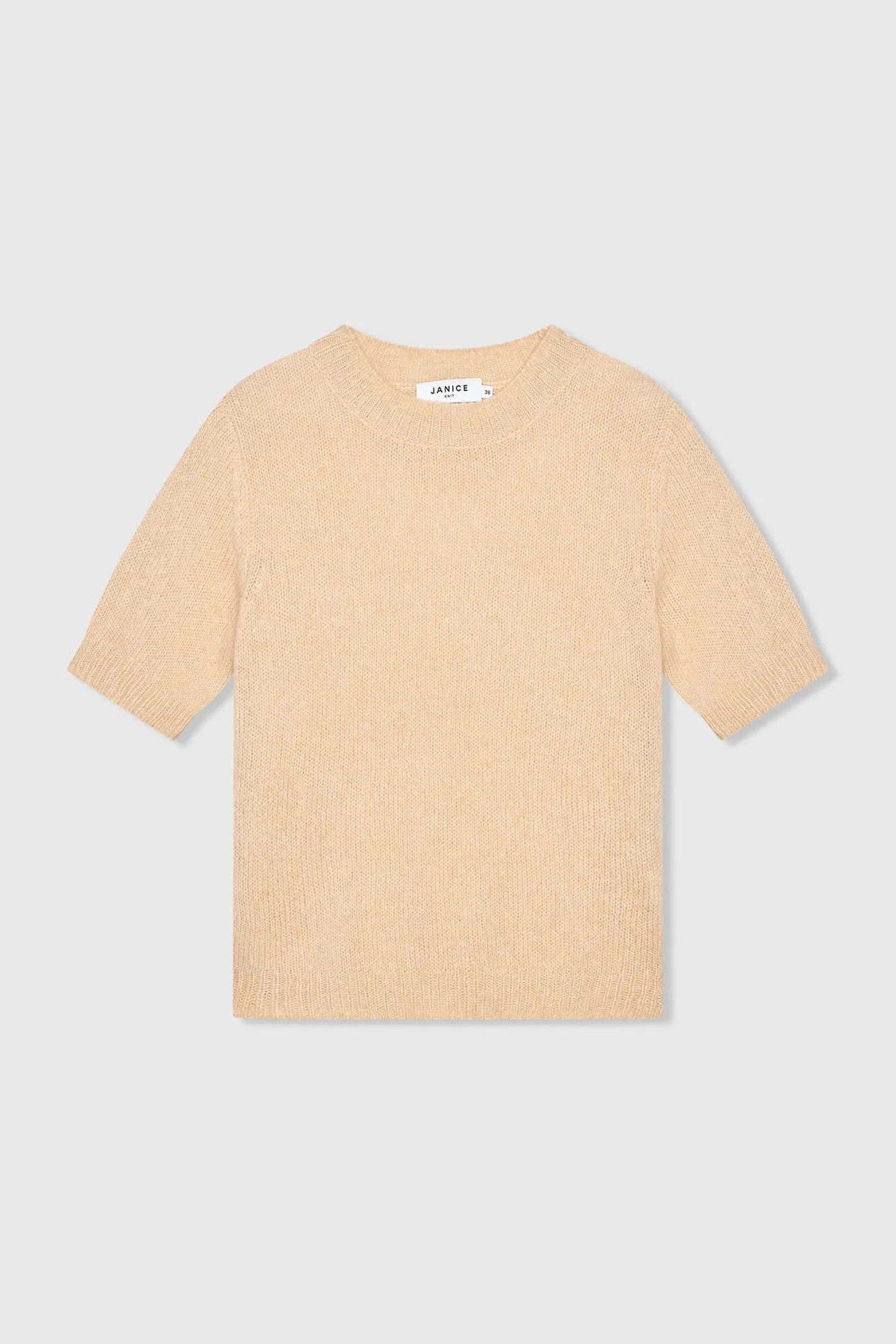 Cashmere Dames Truitje Korte Mouw Creme Eloi