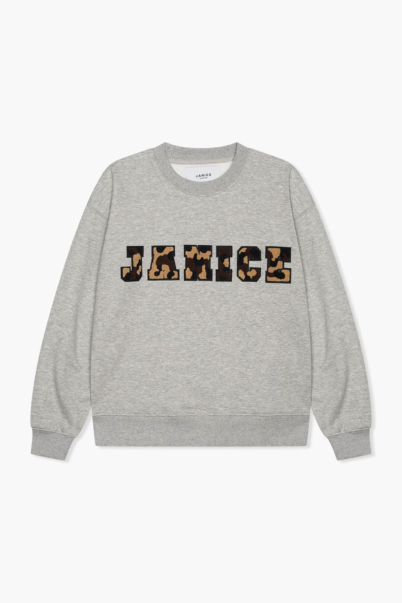 Sweater Dames Katoen Logo Camo Andy Grijs