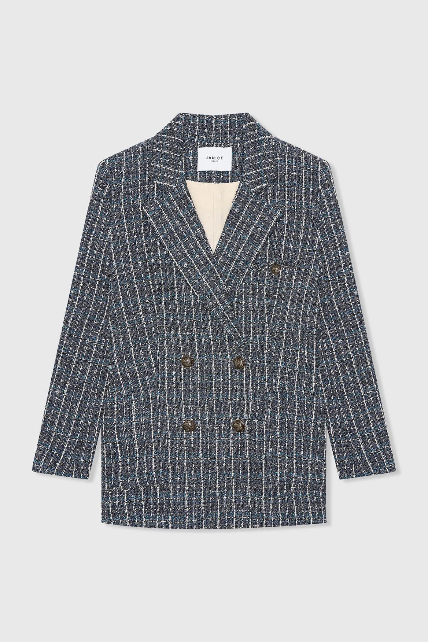 Blazer Dames Tweed Blauw Martin