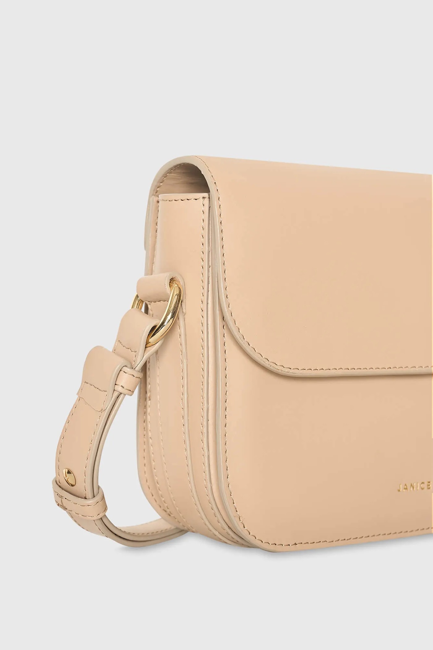 Leren Dames Tas Elias Beige