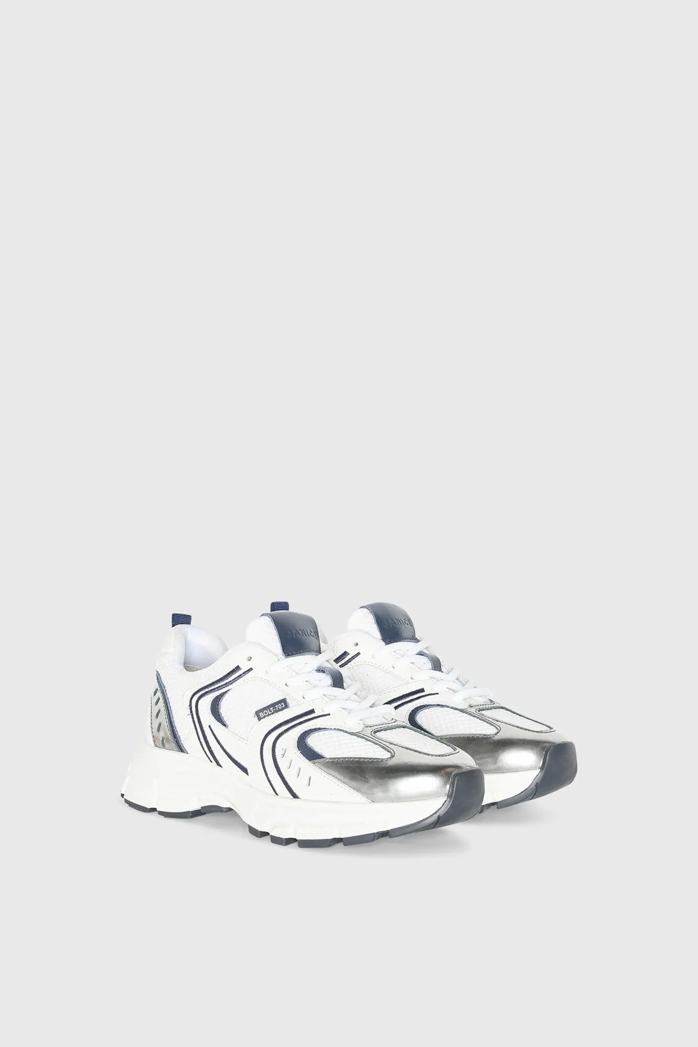 Runner Sneakers Dames Bolt Blauw Wit 703