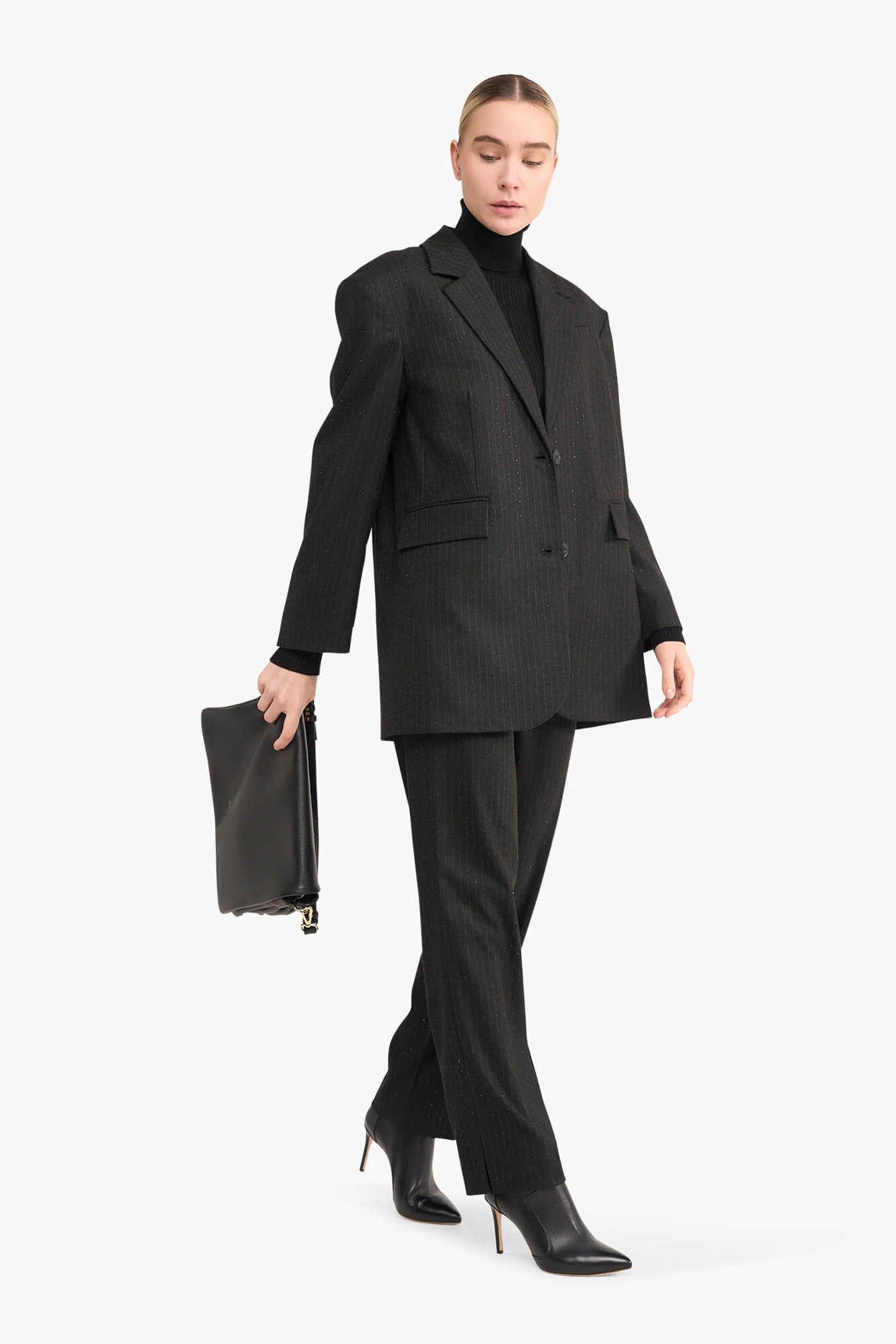 Broek Dames Steentjes Streep Marc Zwart