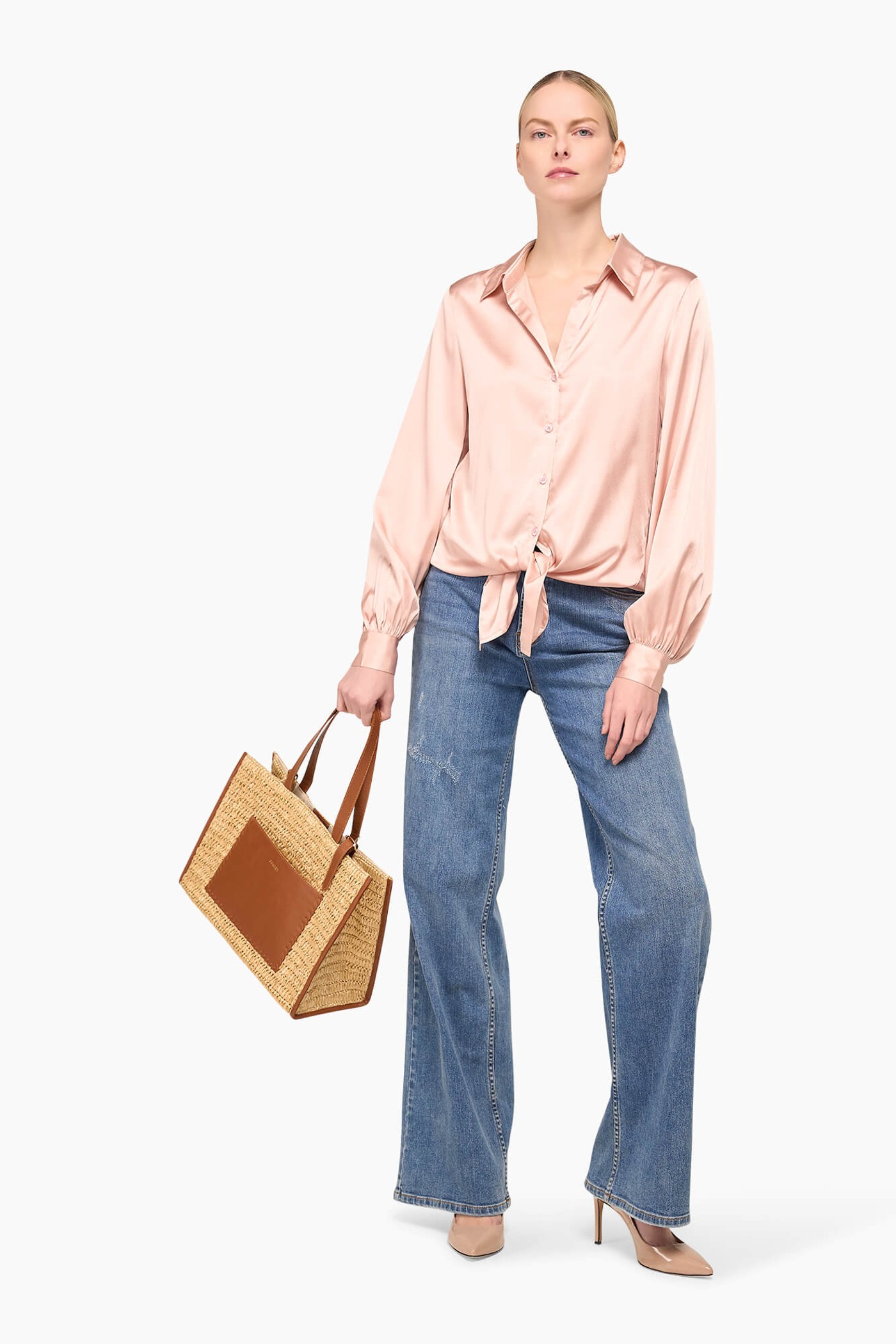 Zijden Blouse Dames Bobby Roze