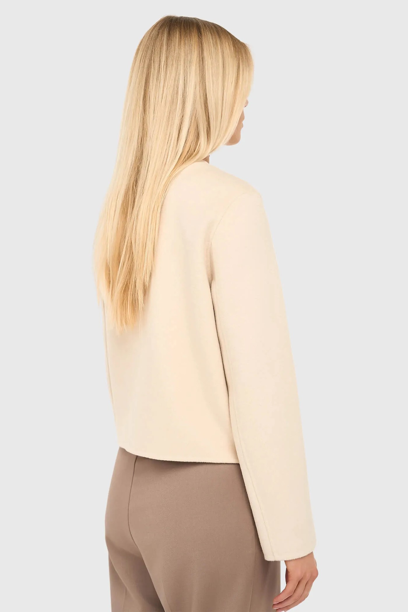 Cashmere Dames Jas Kort Vince Double Face Beige